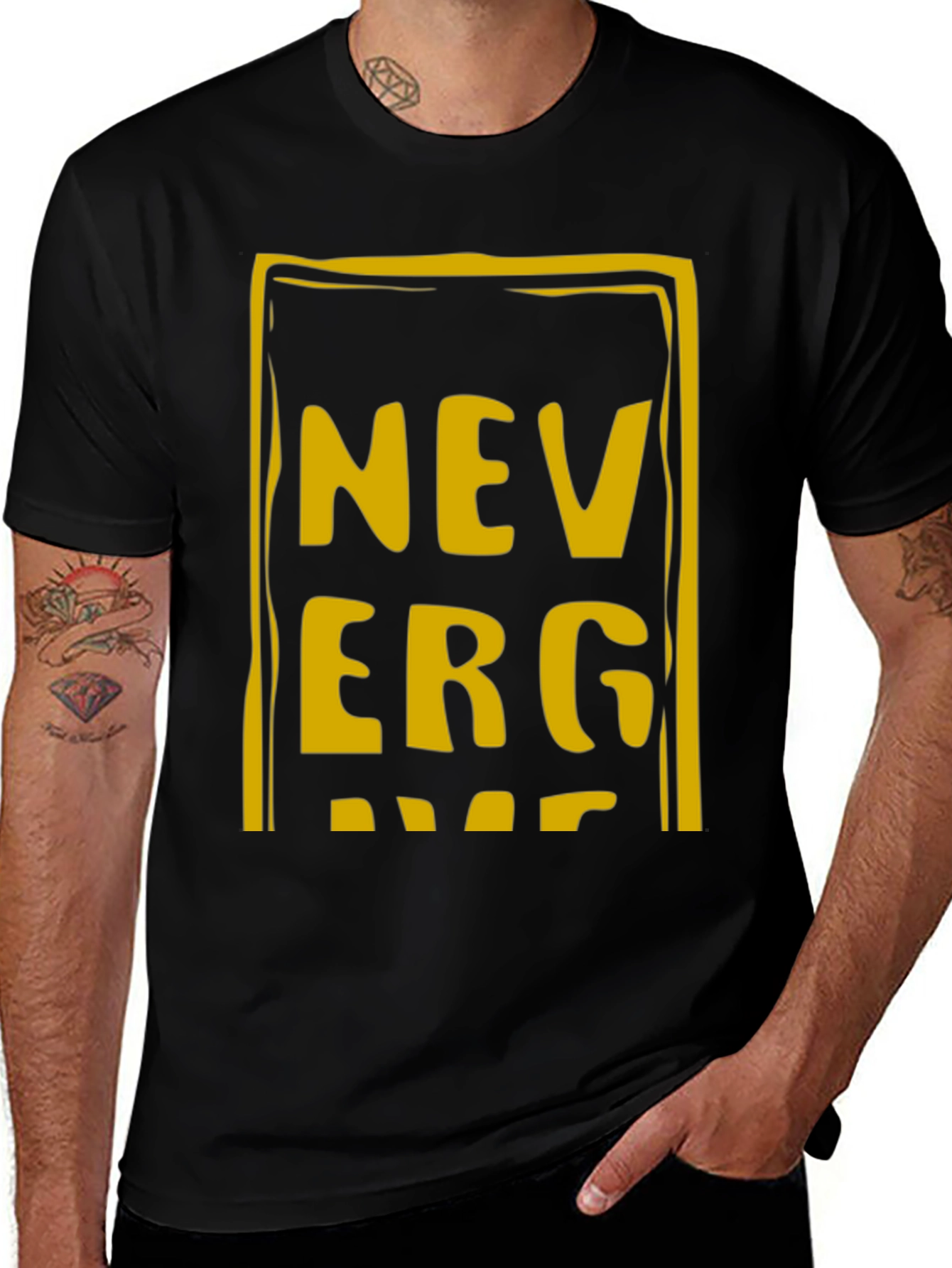 Never Give Up T-Shirt - Bold Graphic Tee