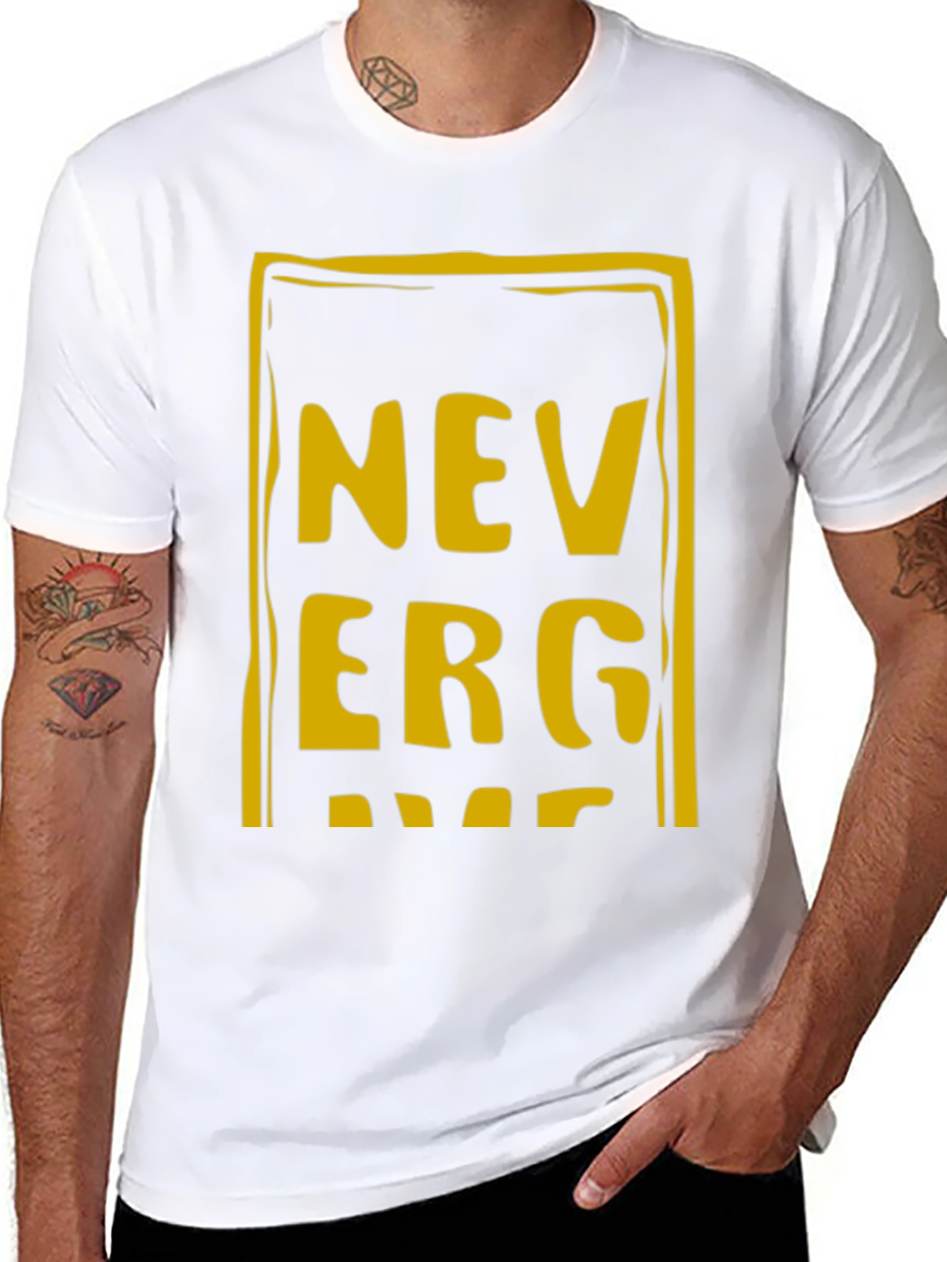 Never Give Up T-Shirt - Bold Graphic Tee