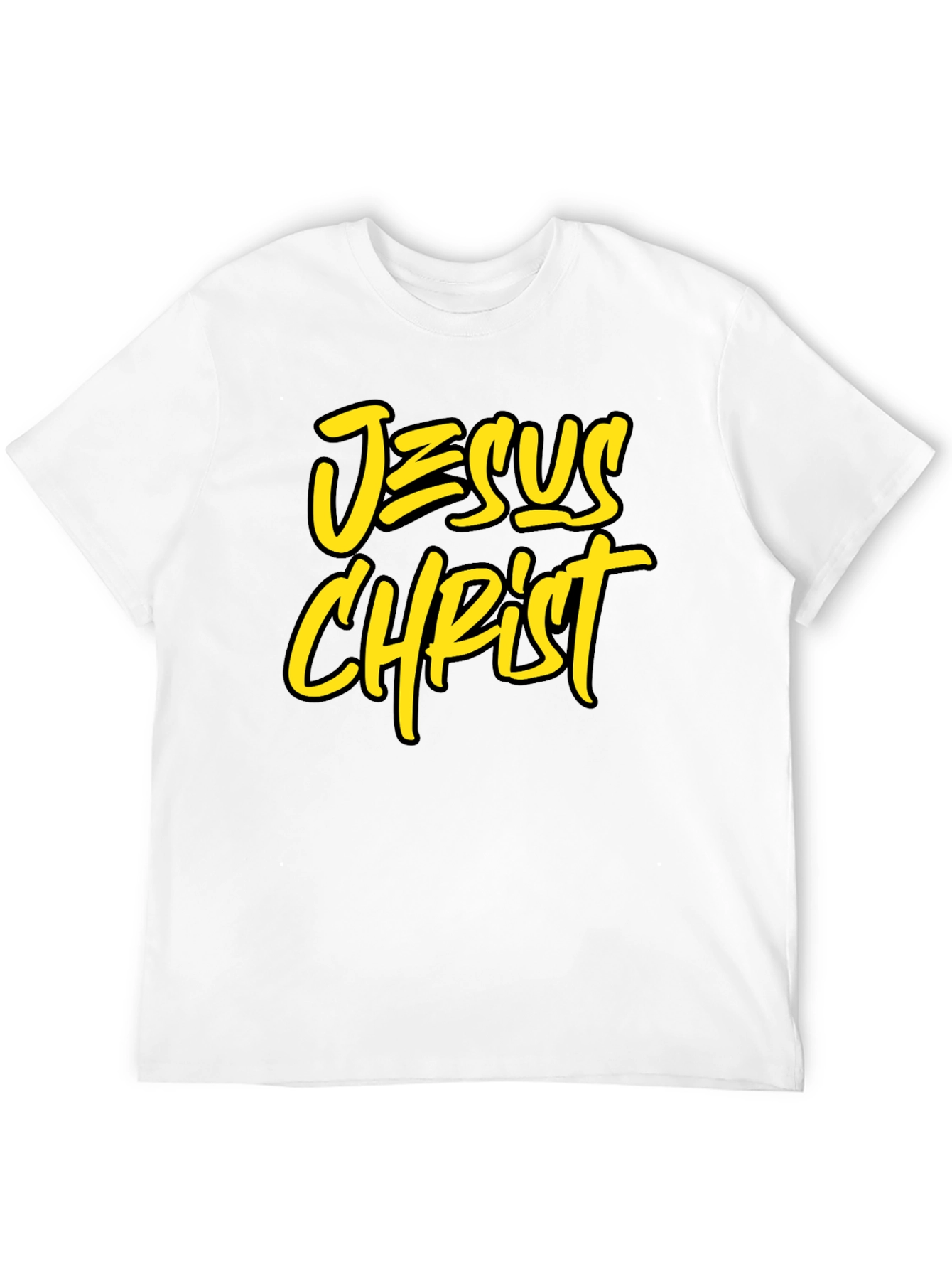 Jesus Christ Graphic Tee - Black Cotton Blend