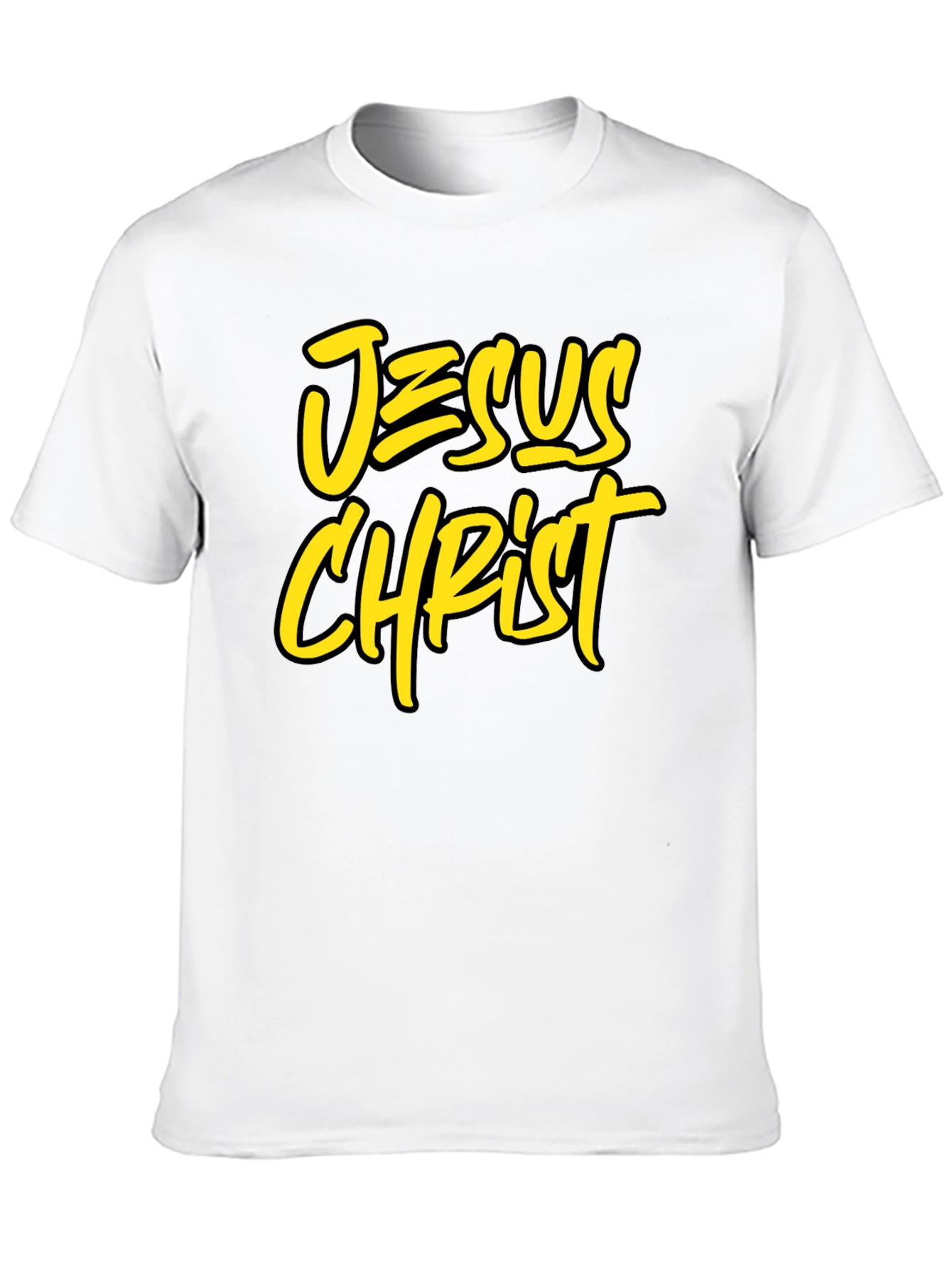 Jesus Christ Graphic Tee - Black Cotton Blend