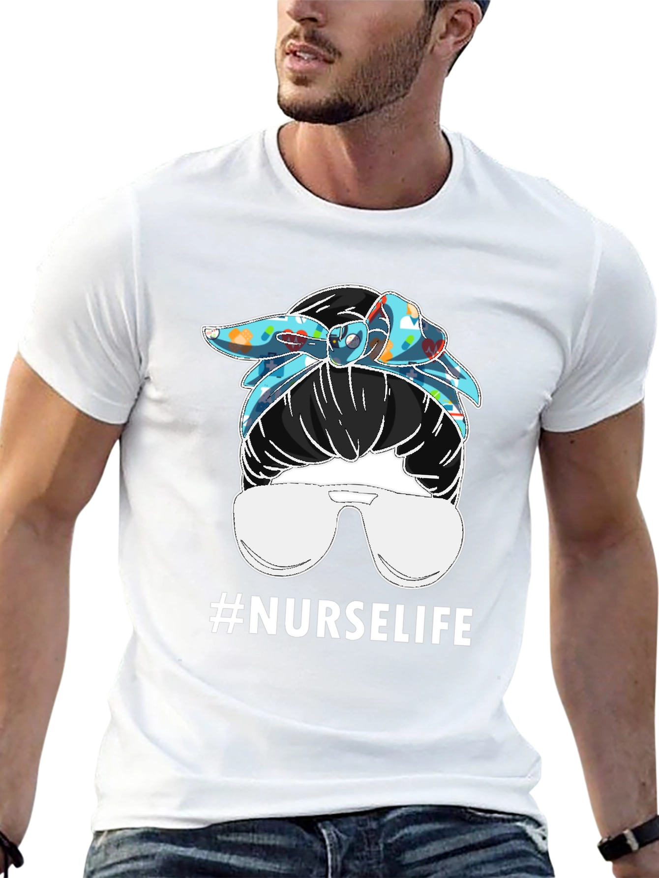 Nurse Life Messy Bun T-Shirt