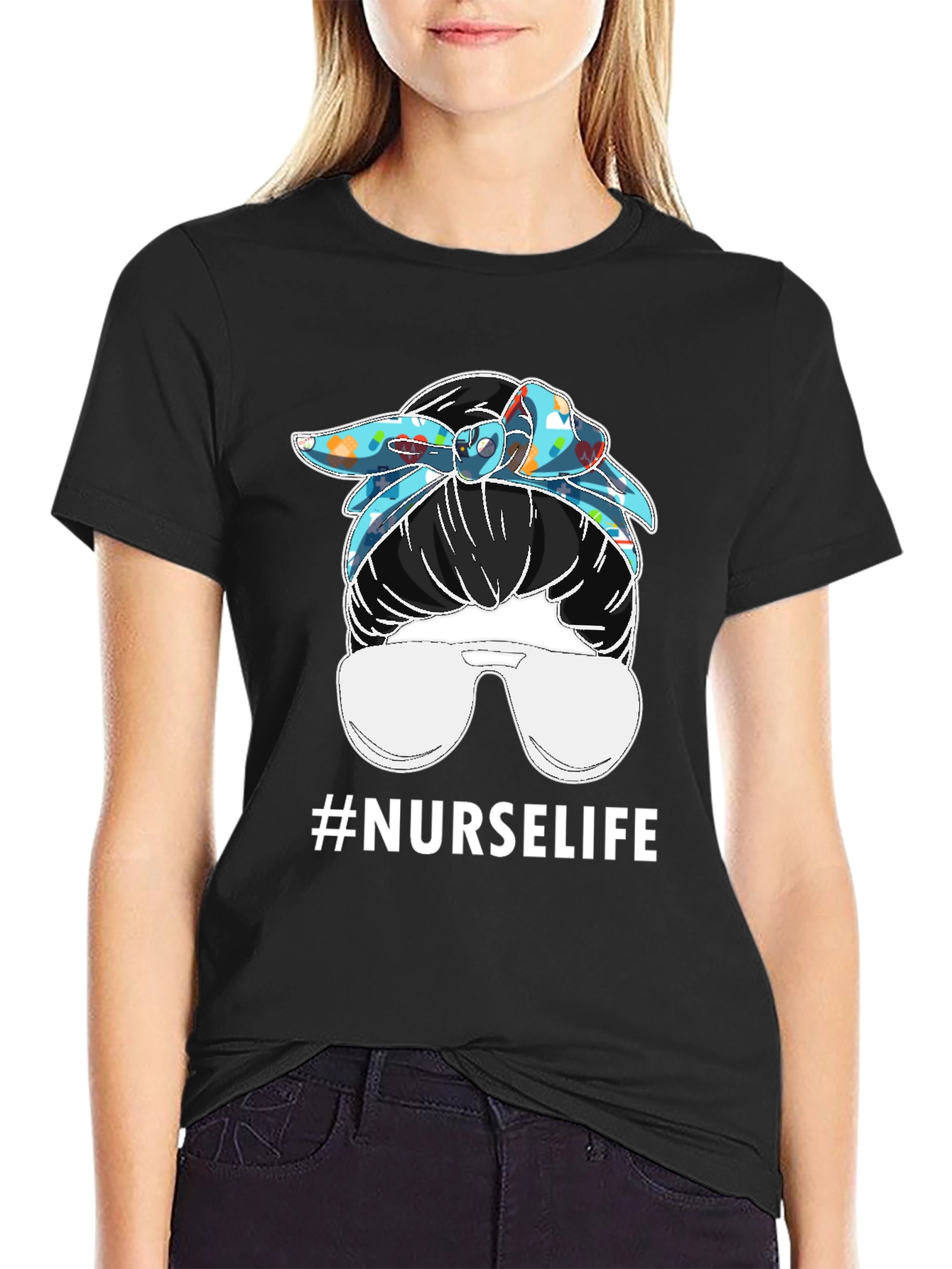 Nurse Life Messy Bun T-Shirt