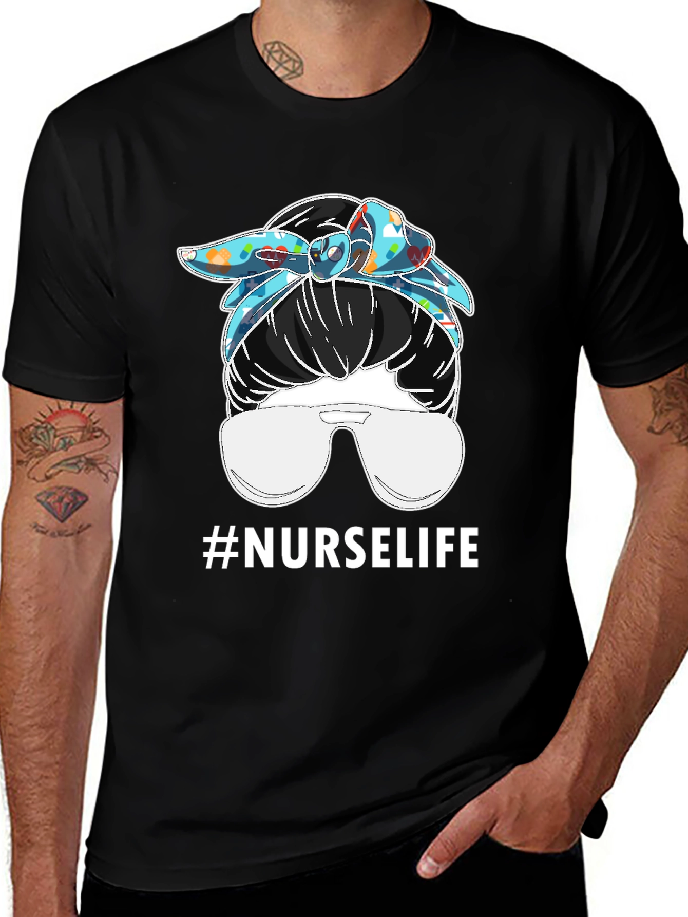 Nurse Life Messy Bun T-Shirt