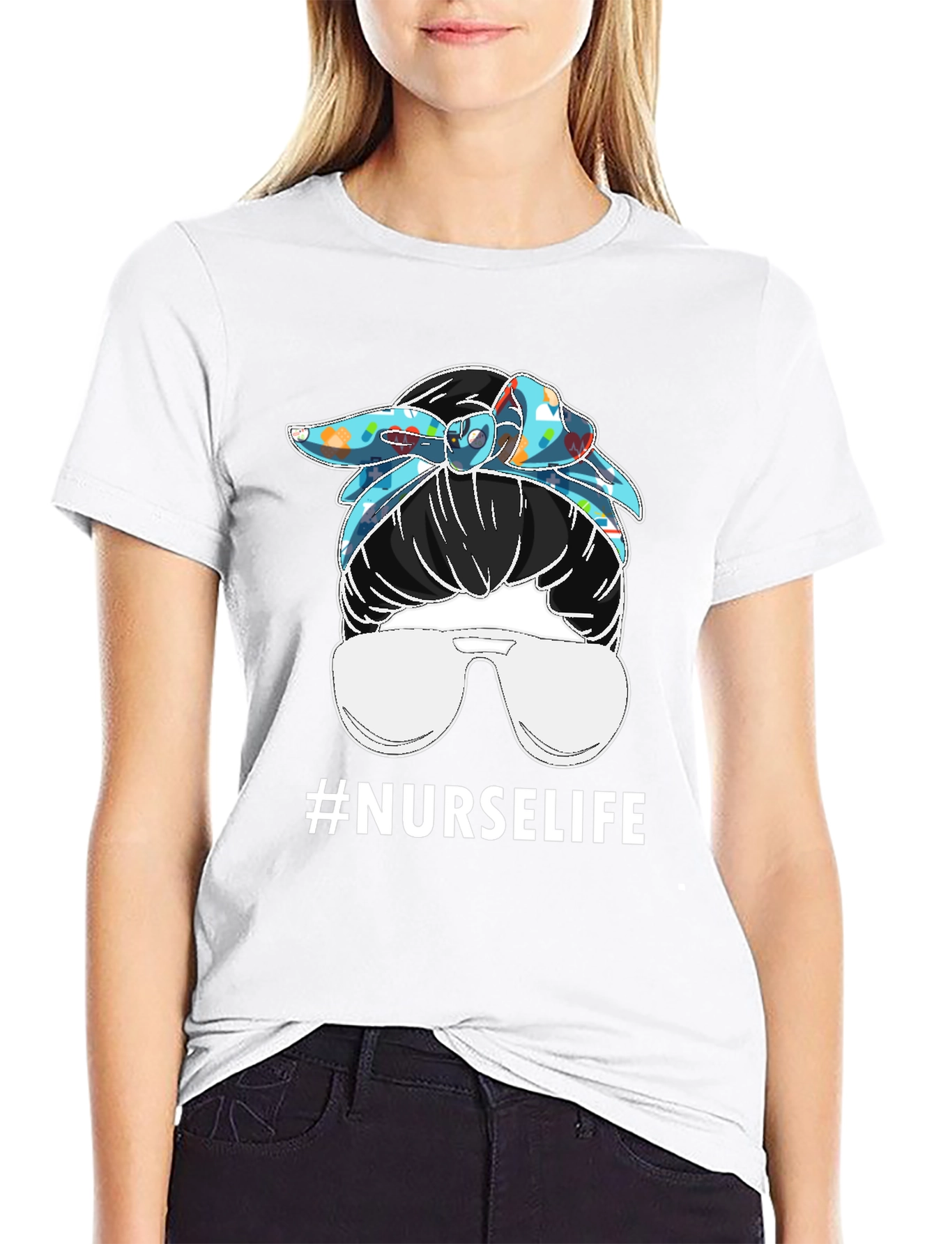 Nurse Life Messy Bun T-Shirt