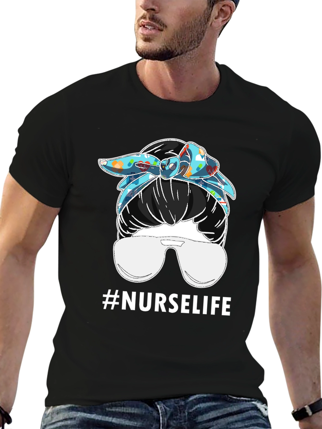 Nurse Life Messy Bun T-Shirt