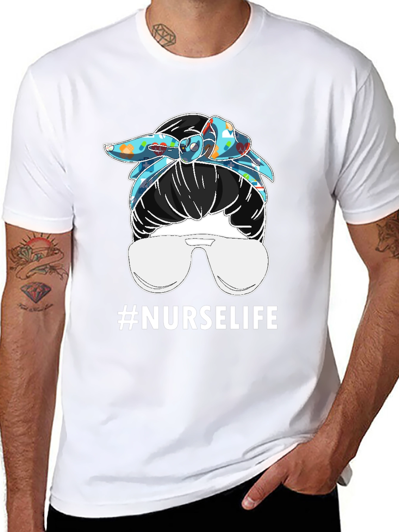 Nurse Life Messy Bun T-Shirt