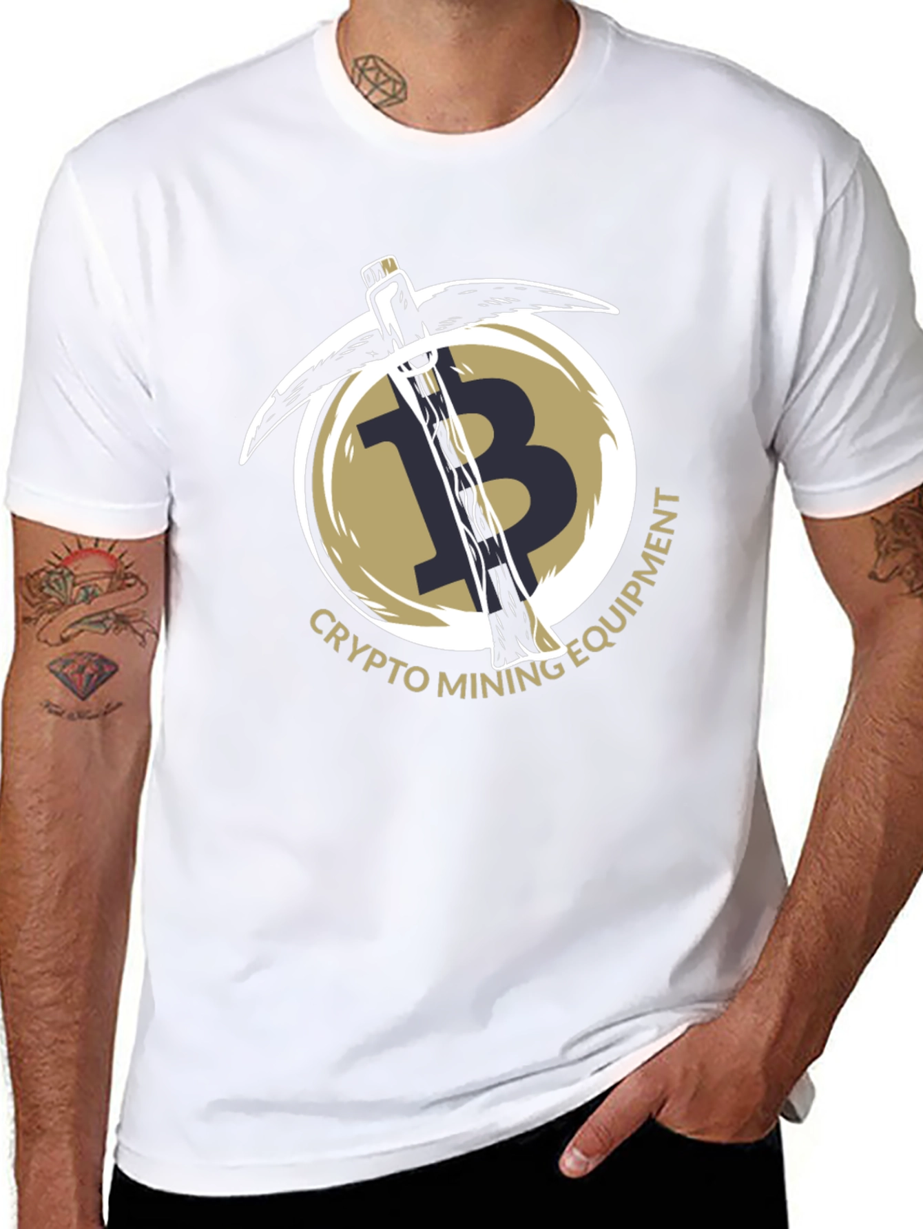 Crypto Mining Equipment T-Shirt - Bitcoin Design