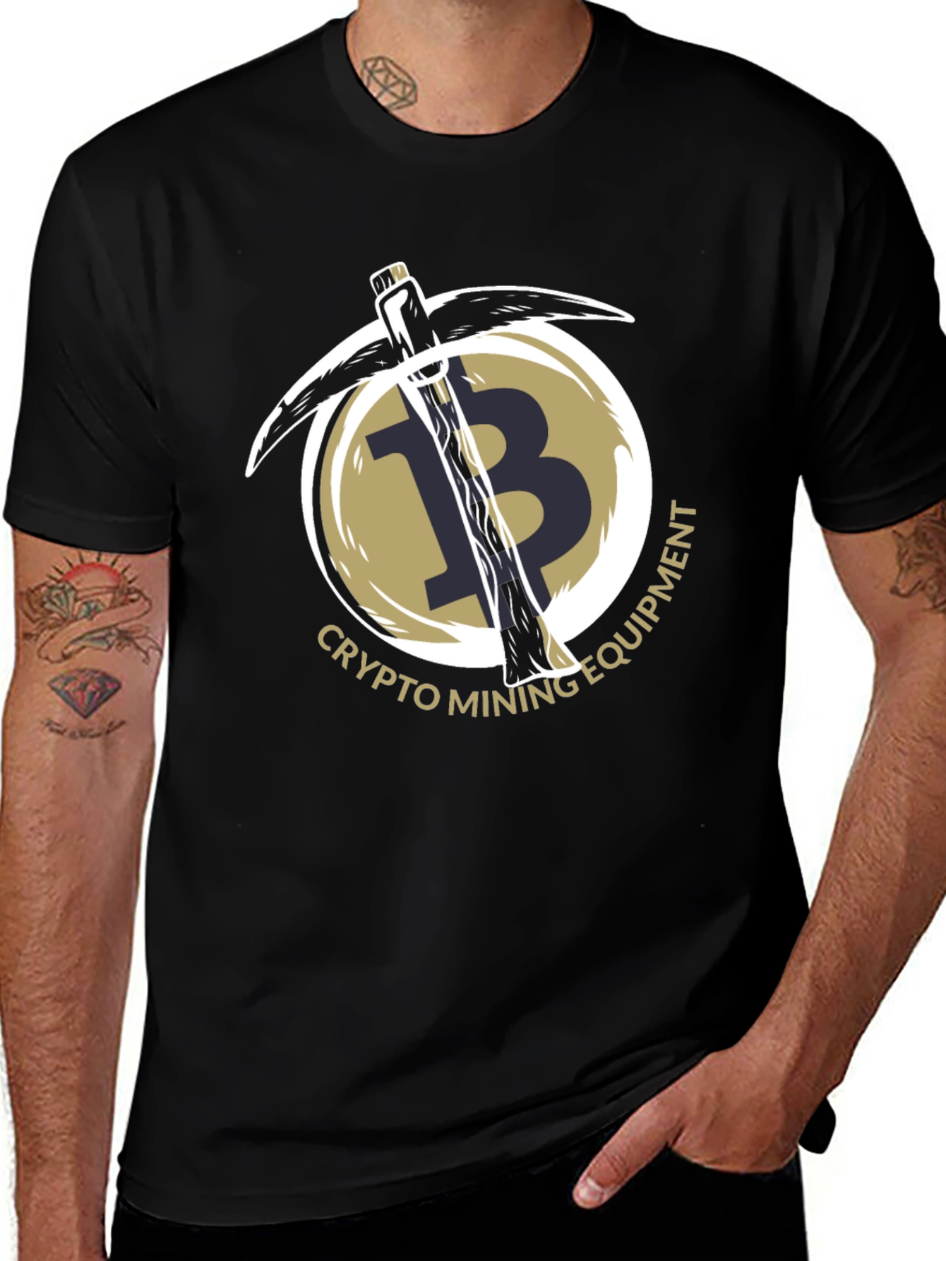 Crypto Mining Equipment T-Shirt - Bitcoin Design