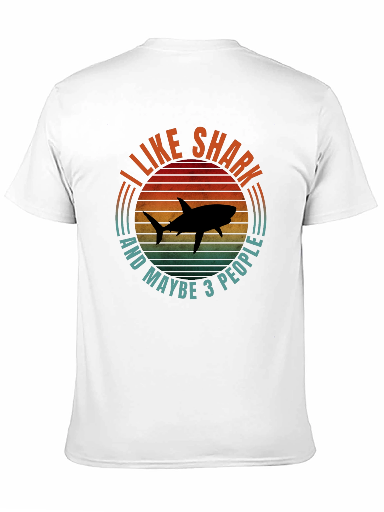 I Like Sharks and Maybe 3 People Black T-Shirt