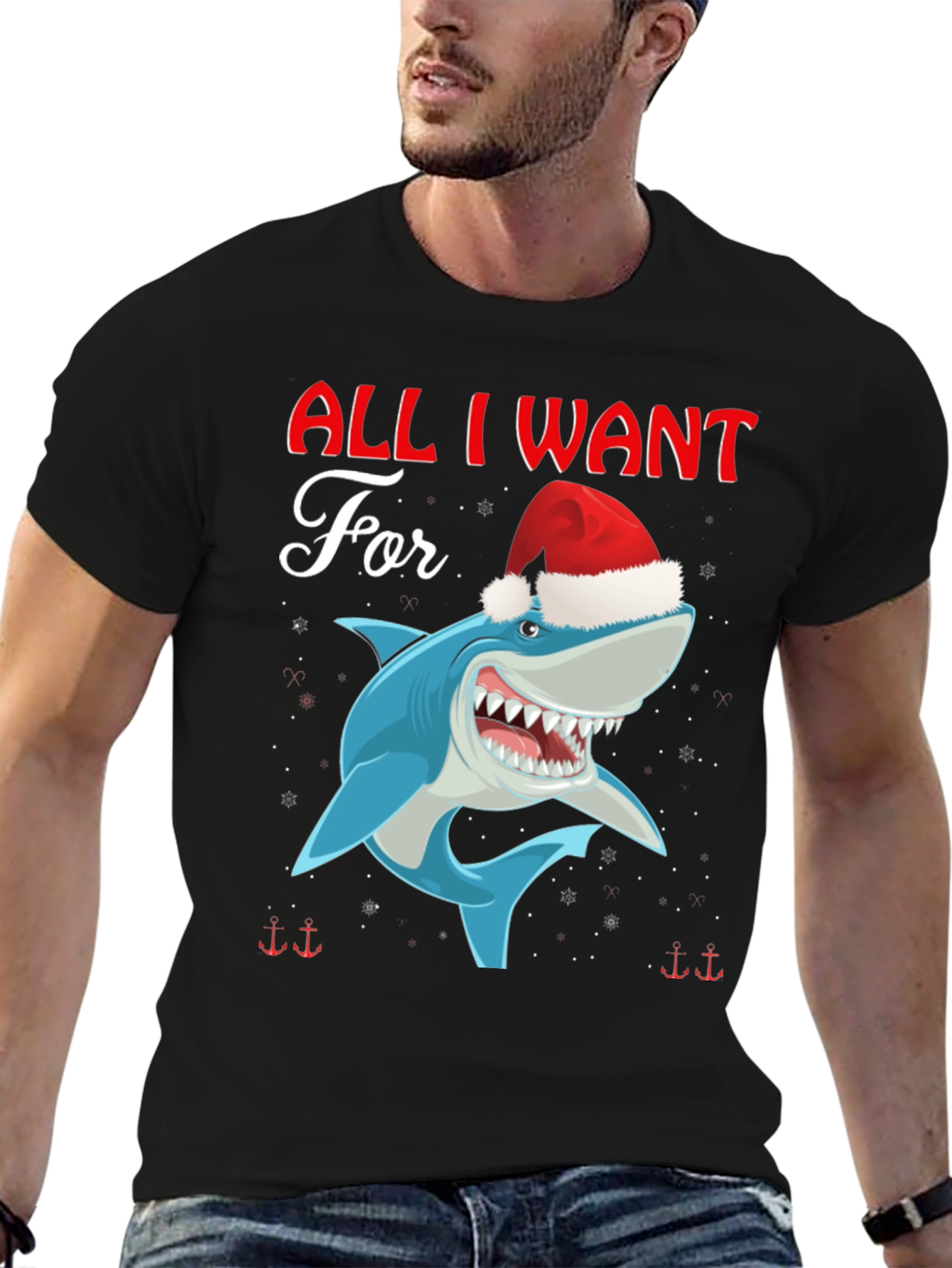 All I Want For Christmas Is Shark T-Shirt