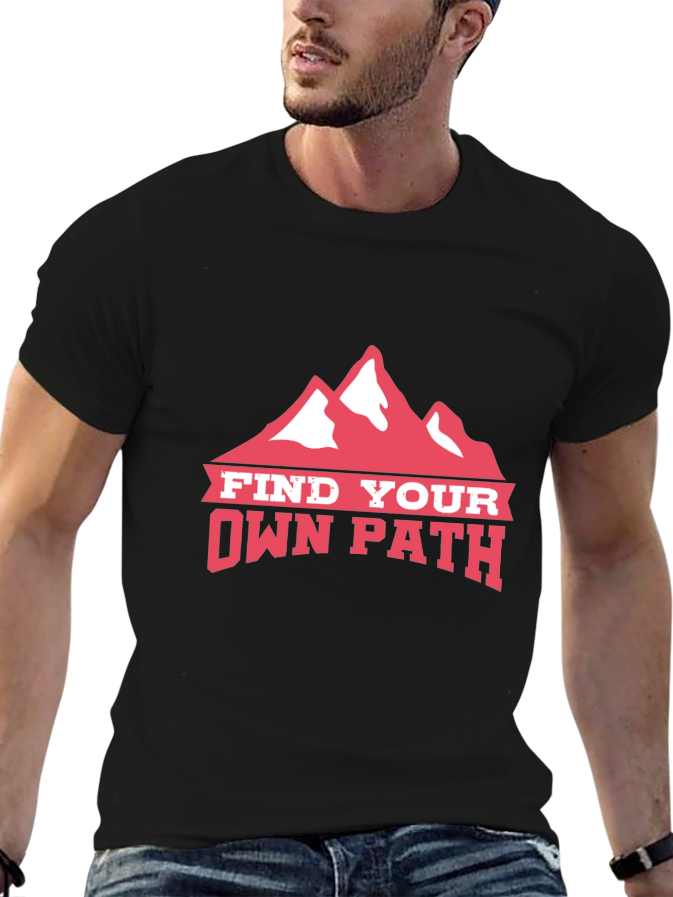 Find Your Own Path Tee - Mountain Graphic T-Shirt