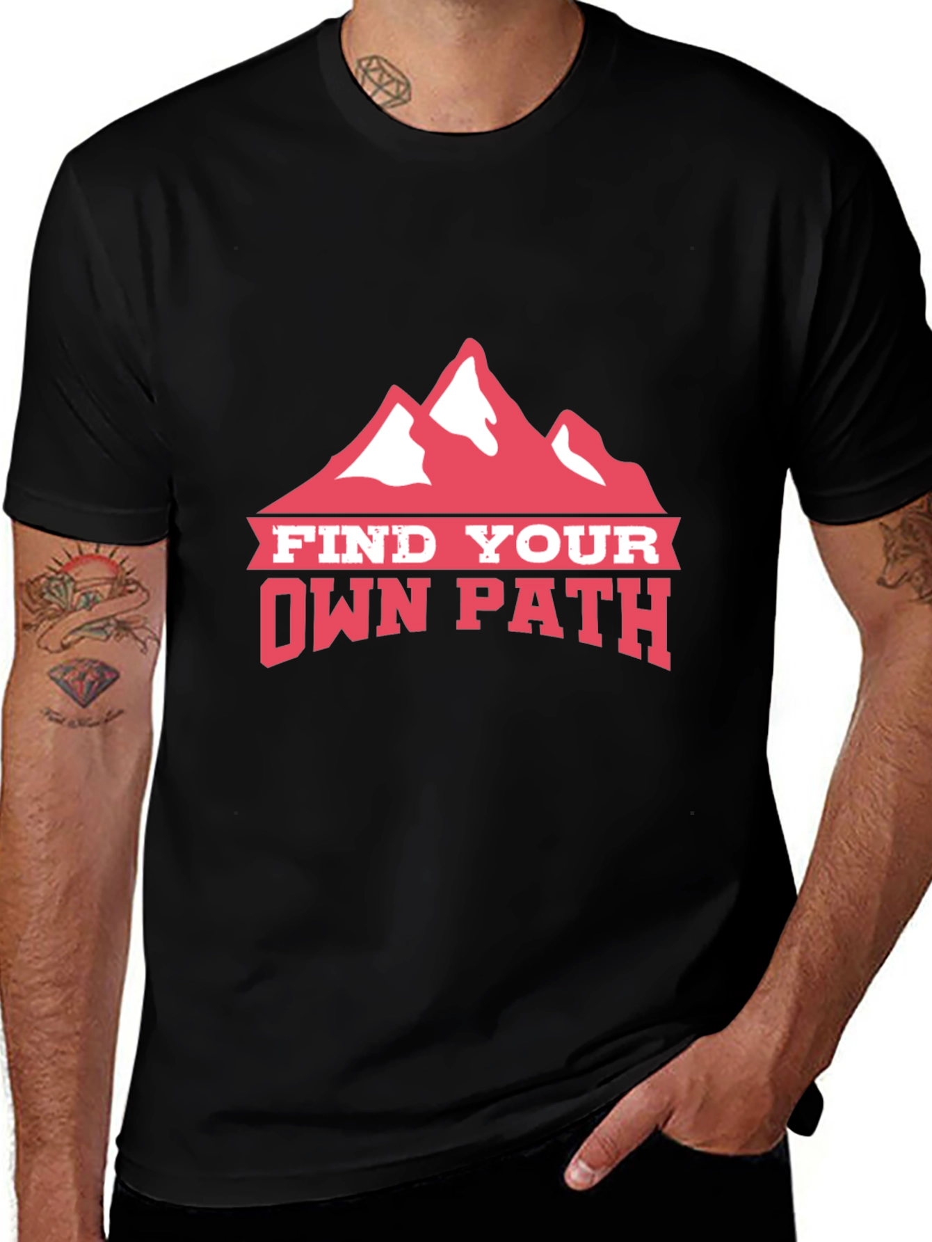 Find Your Own Path Tee - Mountain Graphic T-Shirt