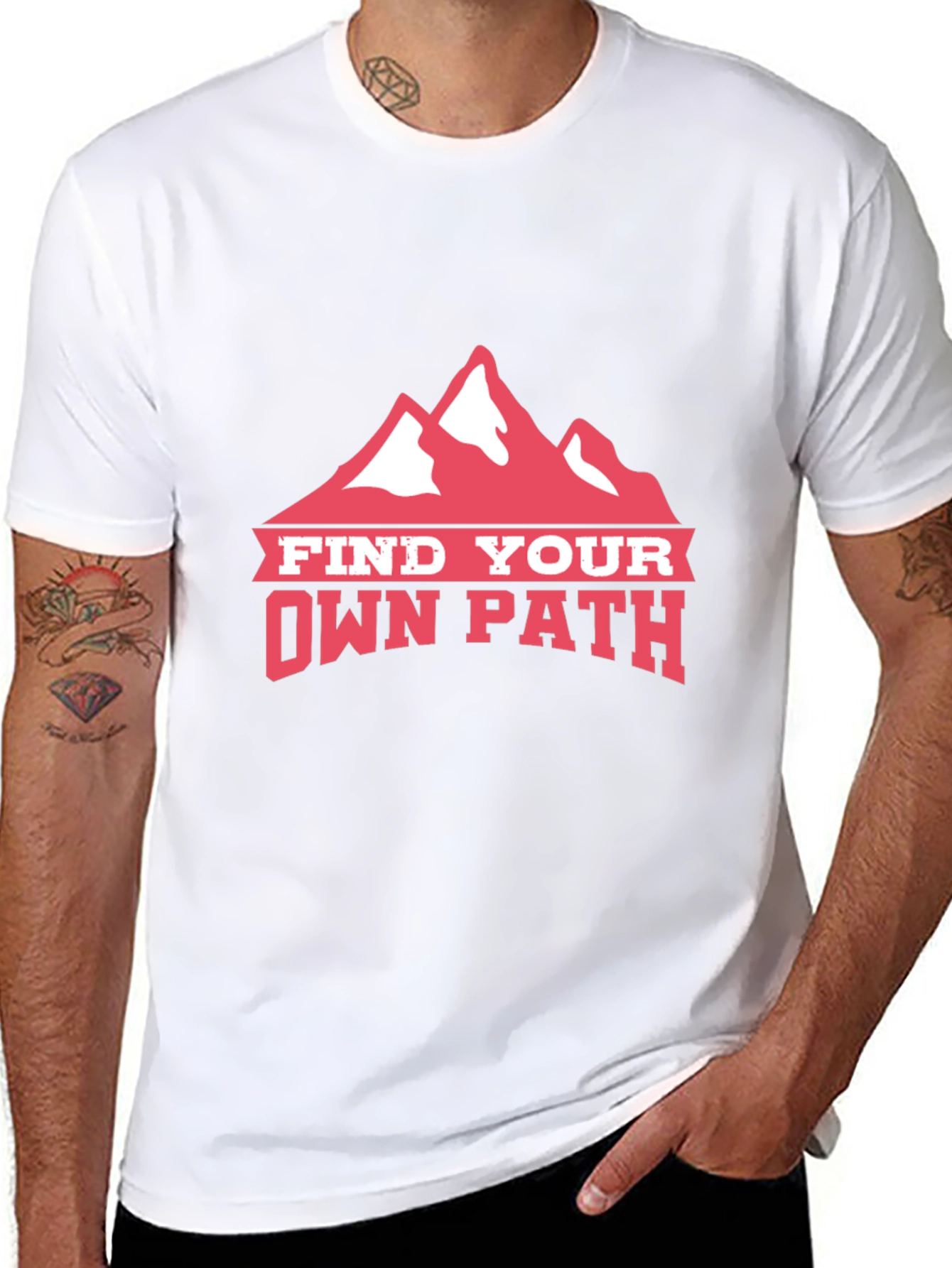 Find Your Own Path Tee - Mountain Graphic T-Shirt