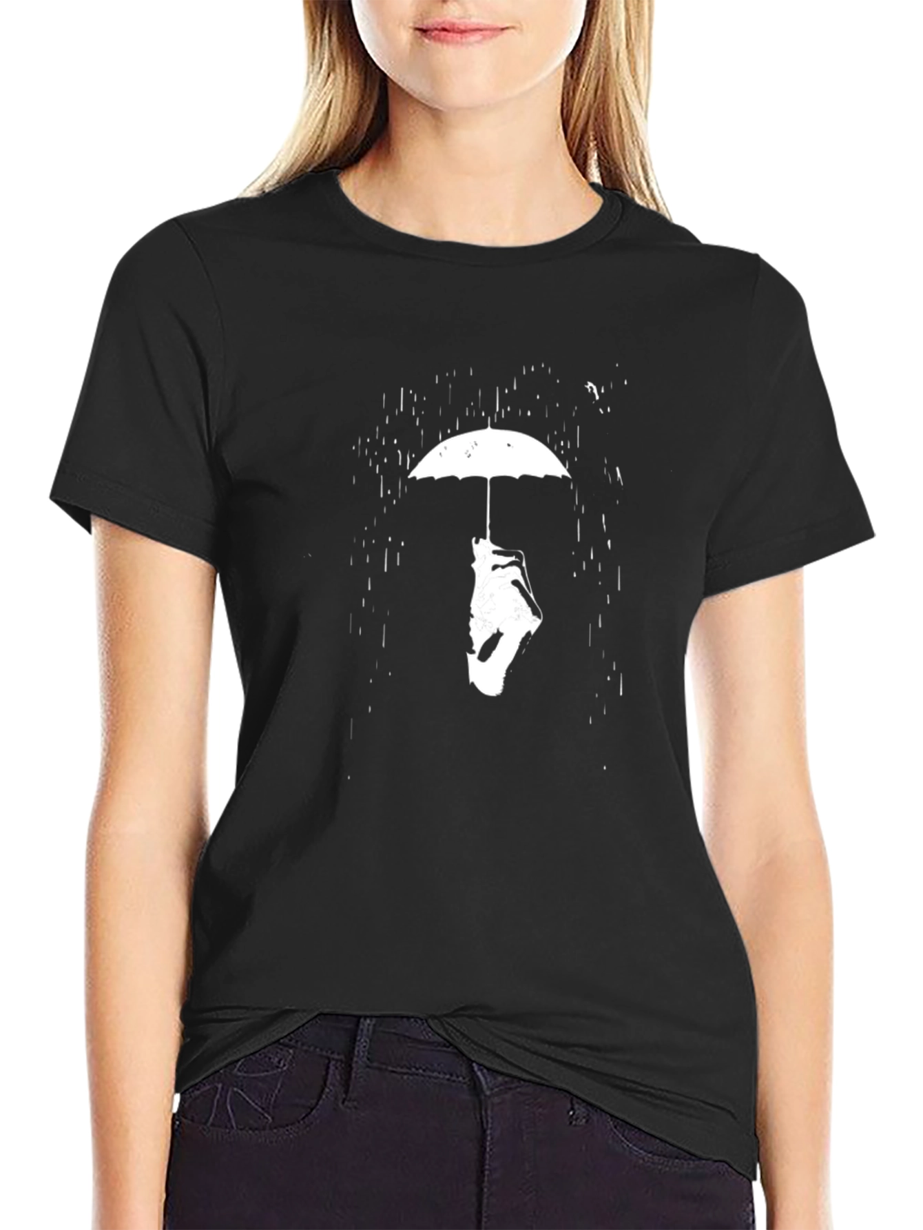 Umbrella Man Black Graphic Tee