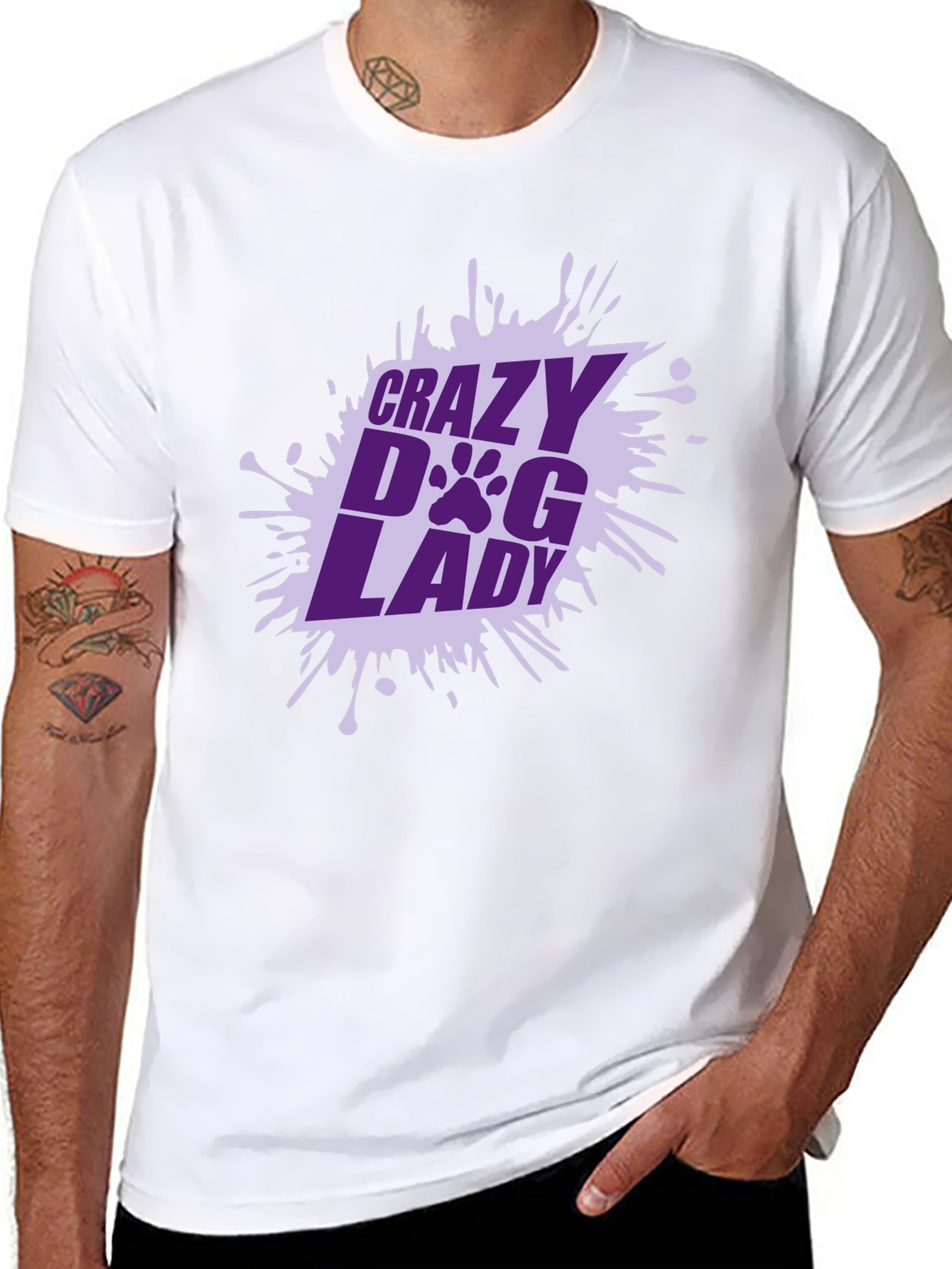 Crazy Dog Lady T-Shirt - Unique Graphic Tee