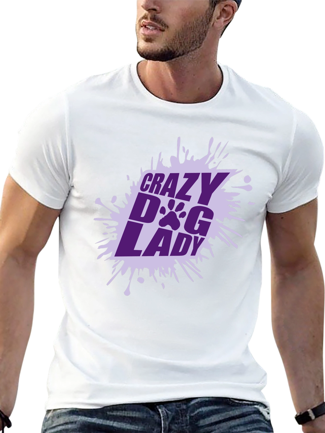Crazy Dog Lady T-Shirt - Unique Graphic Tee
