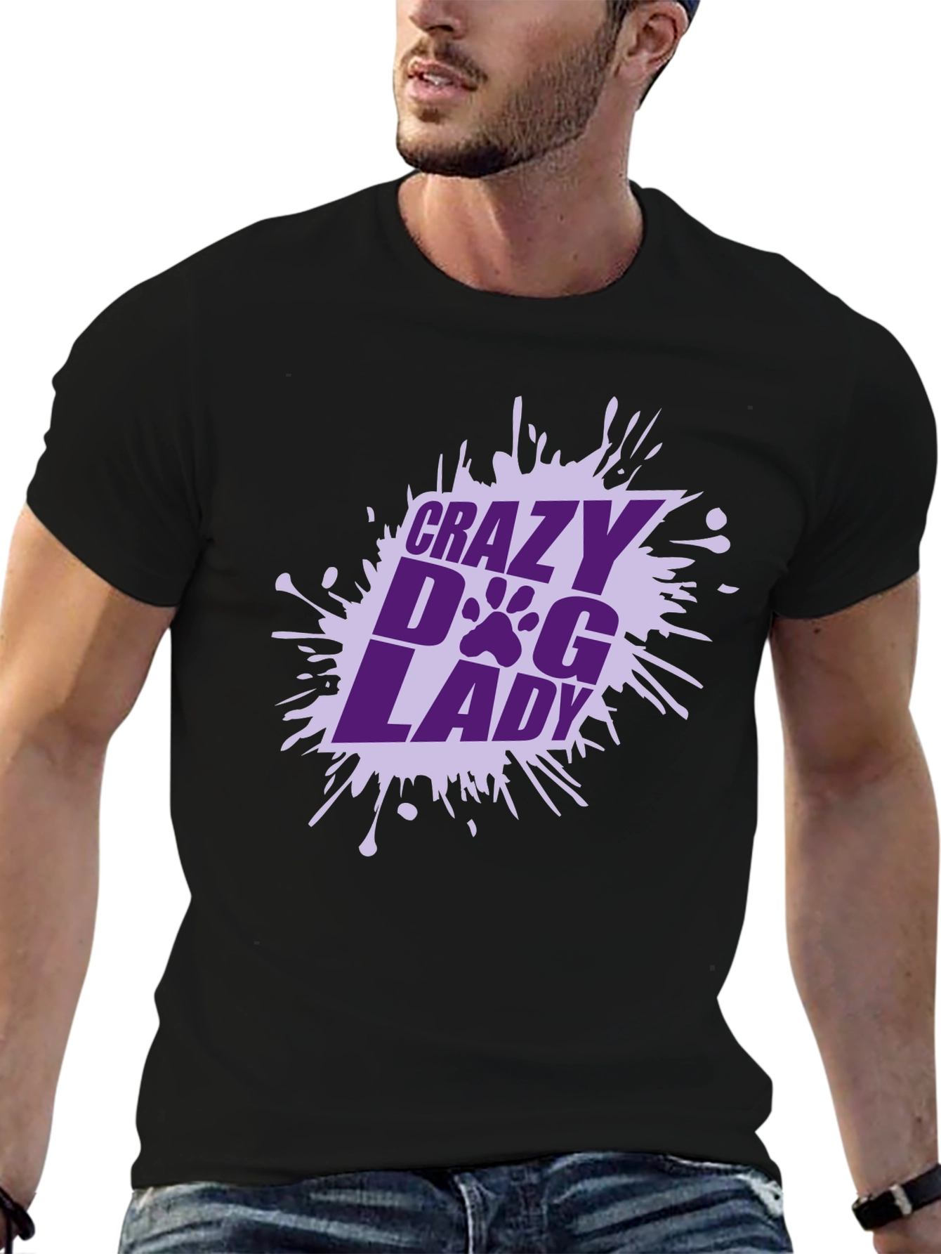Crazy Dog Lady T-Shirt - Unique Graphic Tee