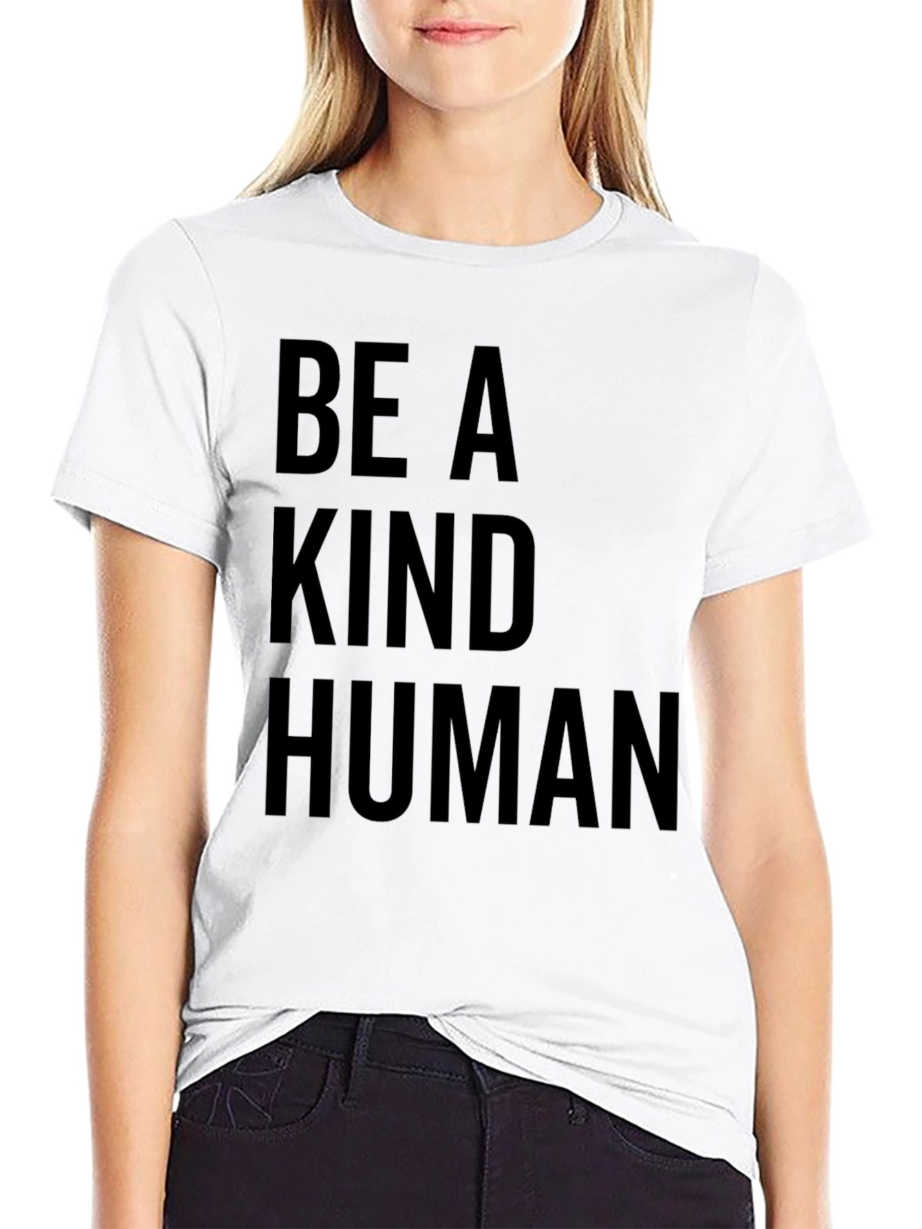 Be A Kind Human T-Shirt - Black Graphic Tee