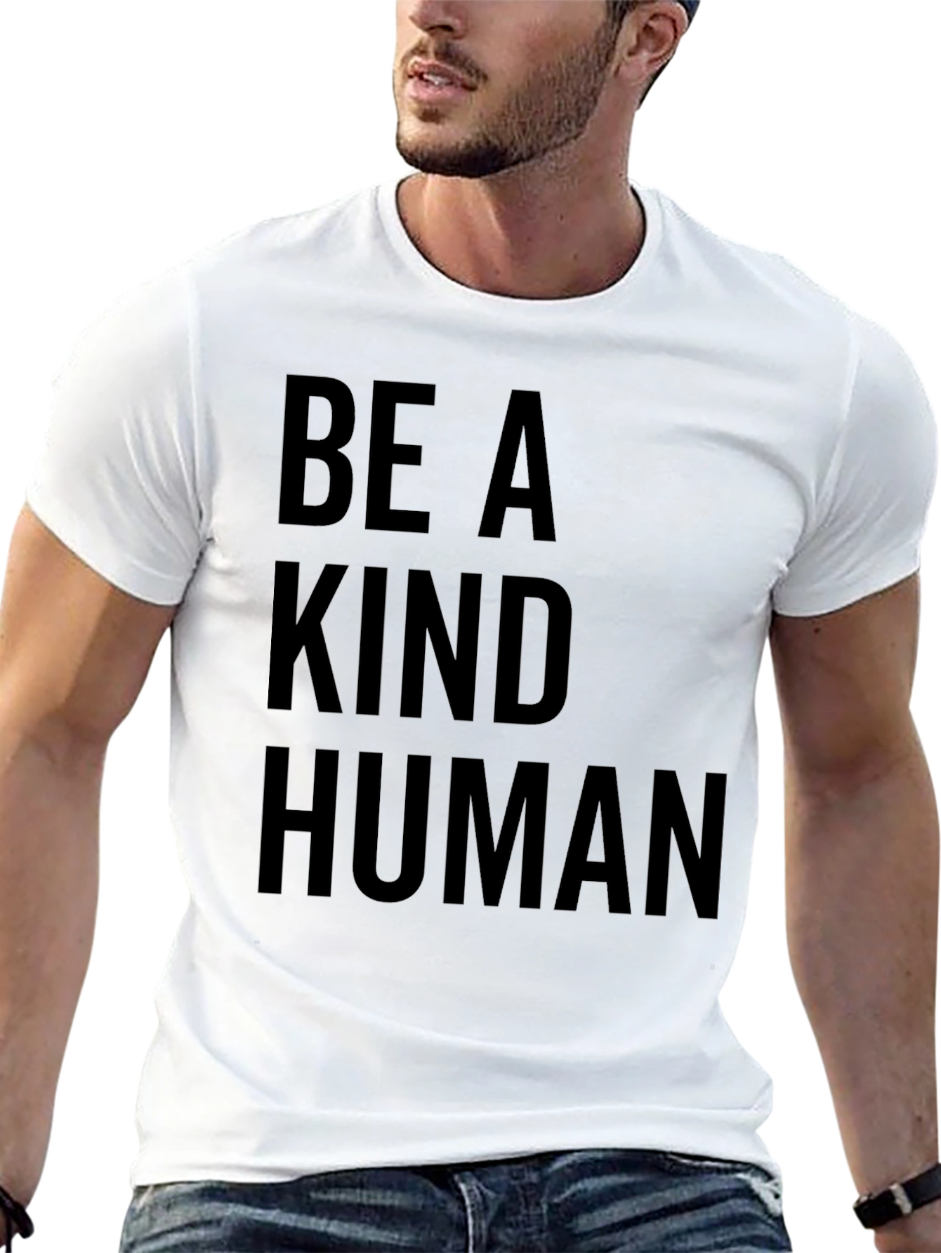 Be A Kind Human T-Shirt - Black Graphic Tee