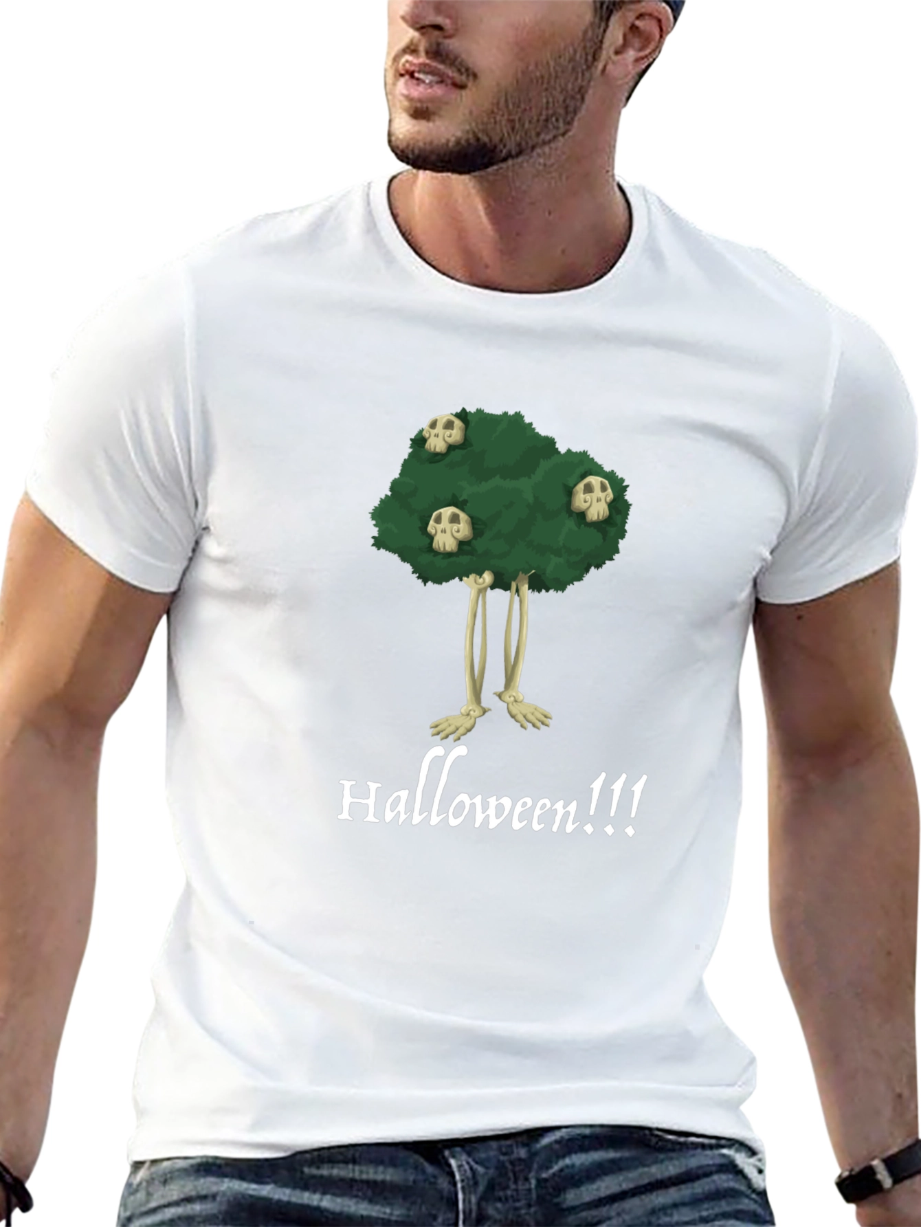 Halloween Tree Skull T-Shirt