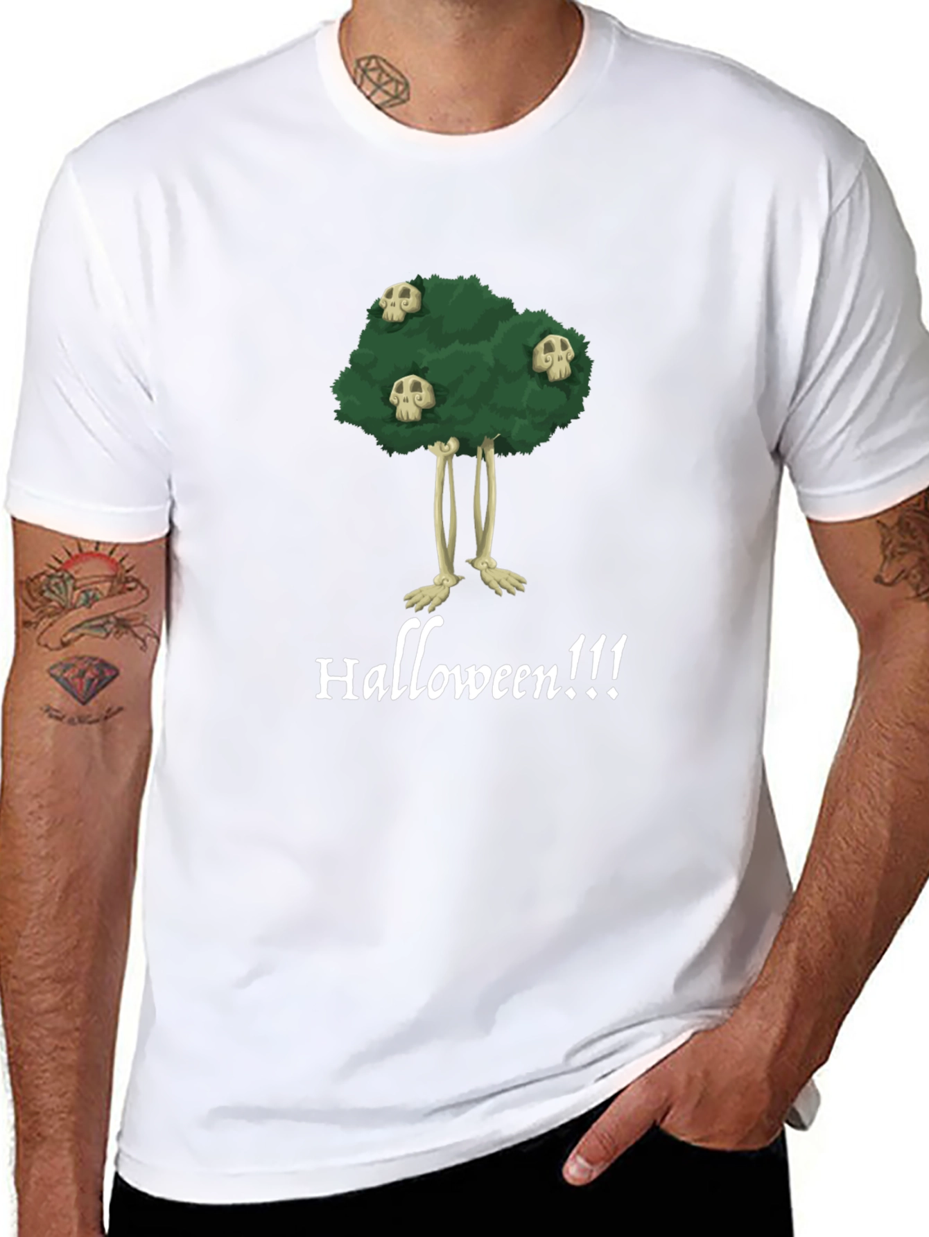 Halloween Tree Skull T-Shirt