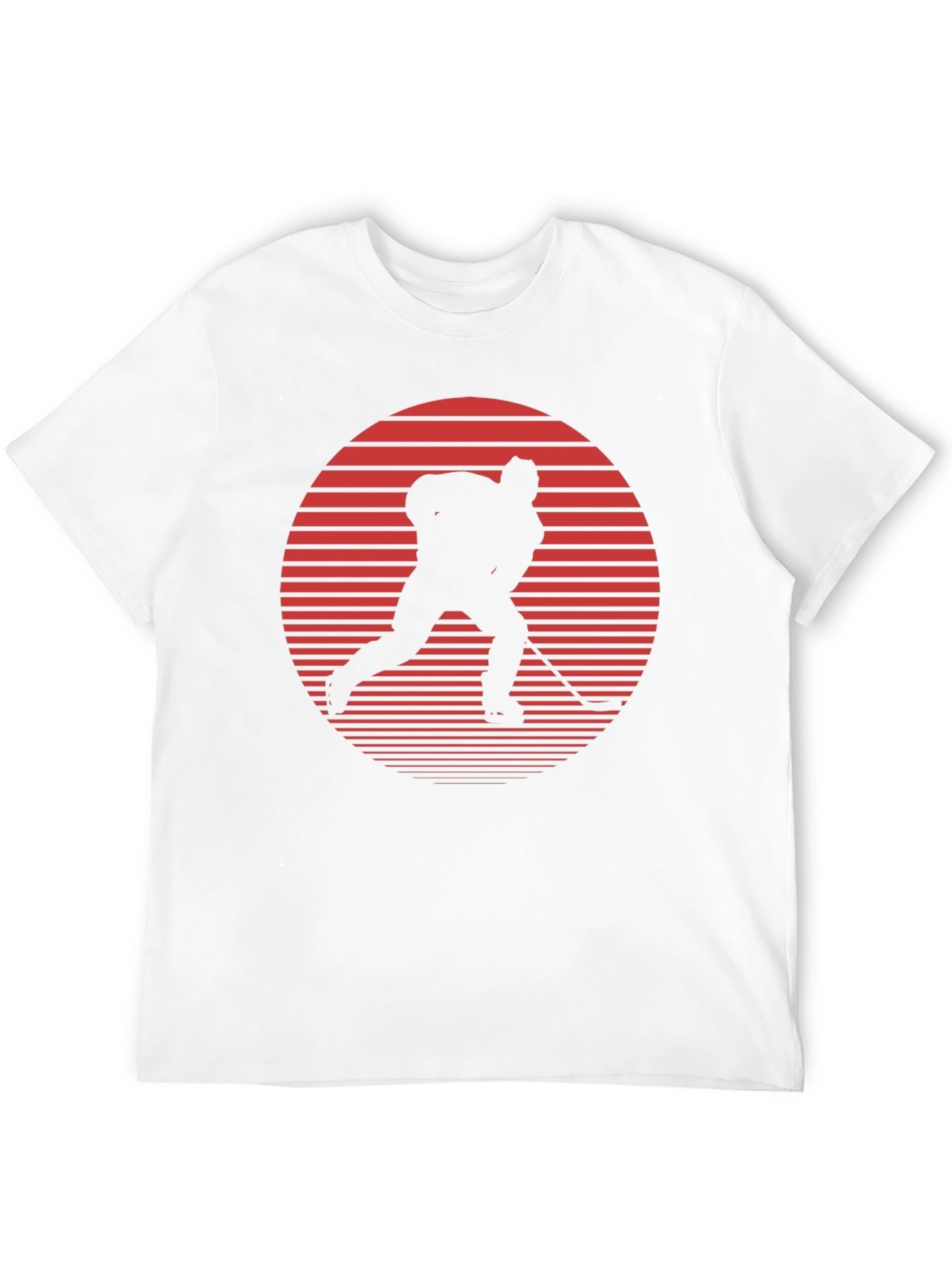 Hockey Player Graphic Tee - Retro Style
