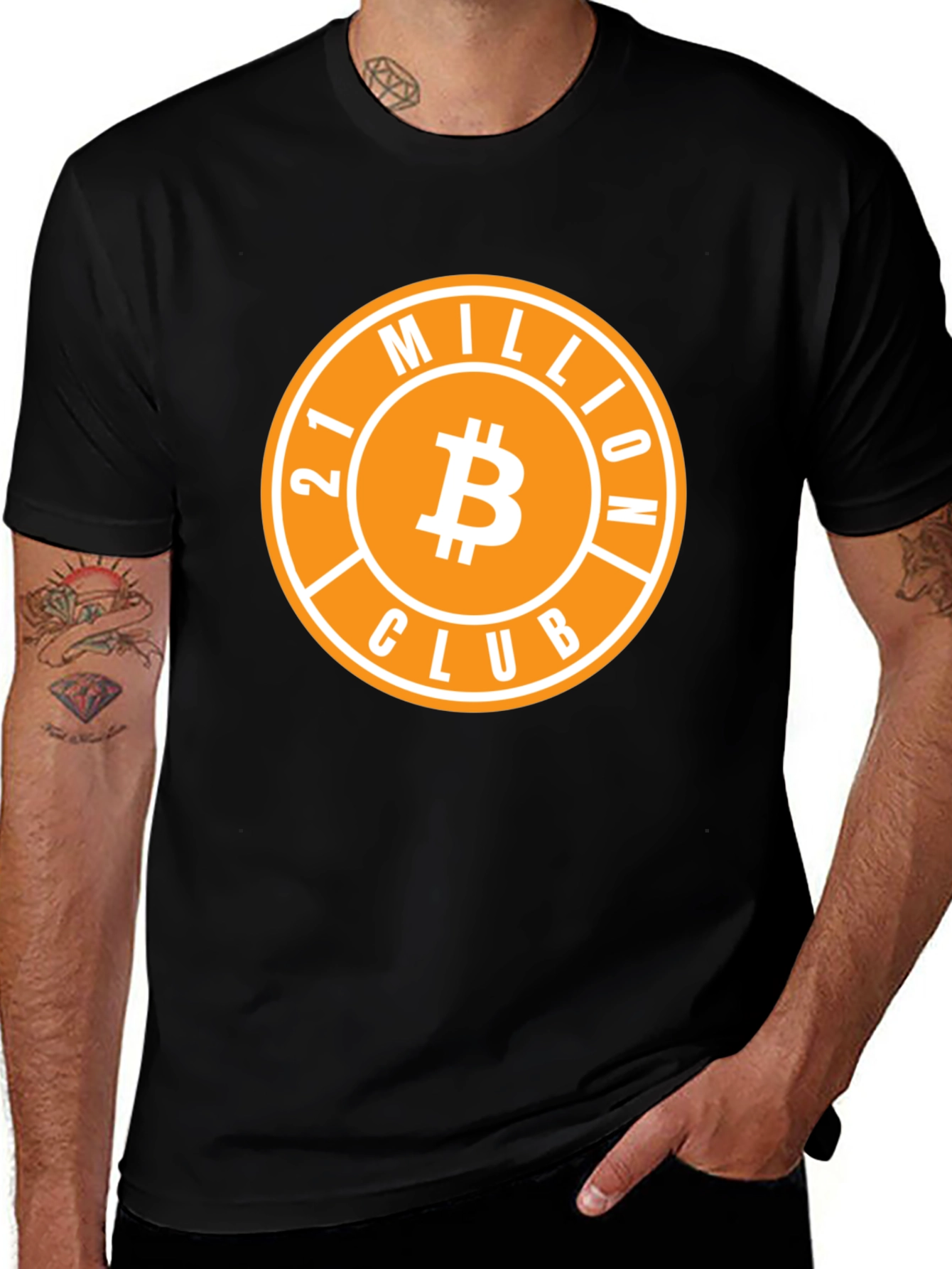 Bitcoin 21 Million Club Black T-Shirt