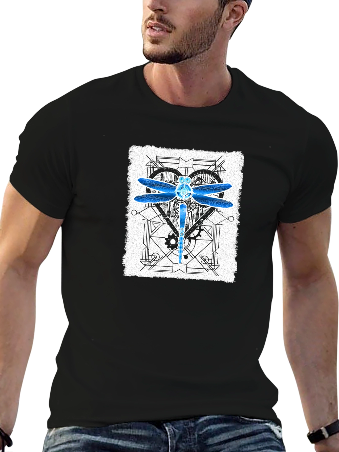 Dragonfly Steampunk Graphic T-Shirt