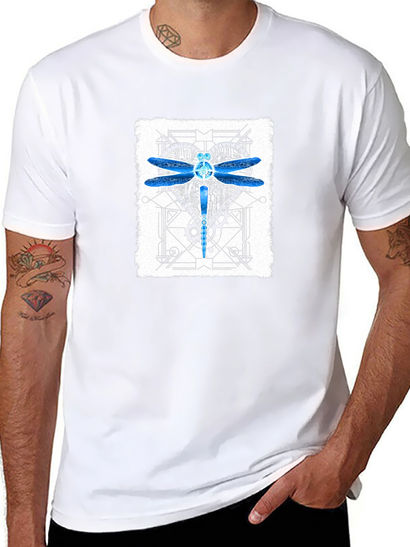 Dragonfly Steampunk Graphic T-Shirt