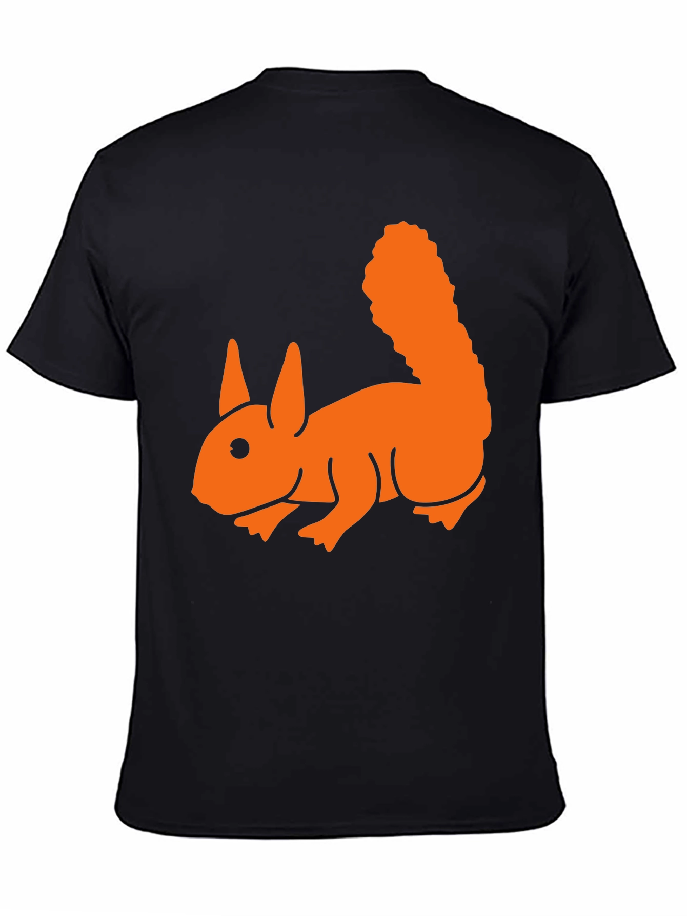 Squirrel Graphic Tee - Soft Black Cotton