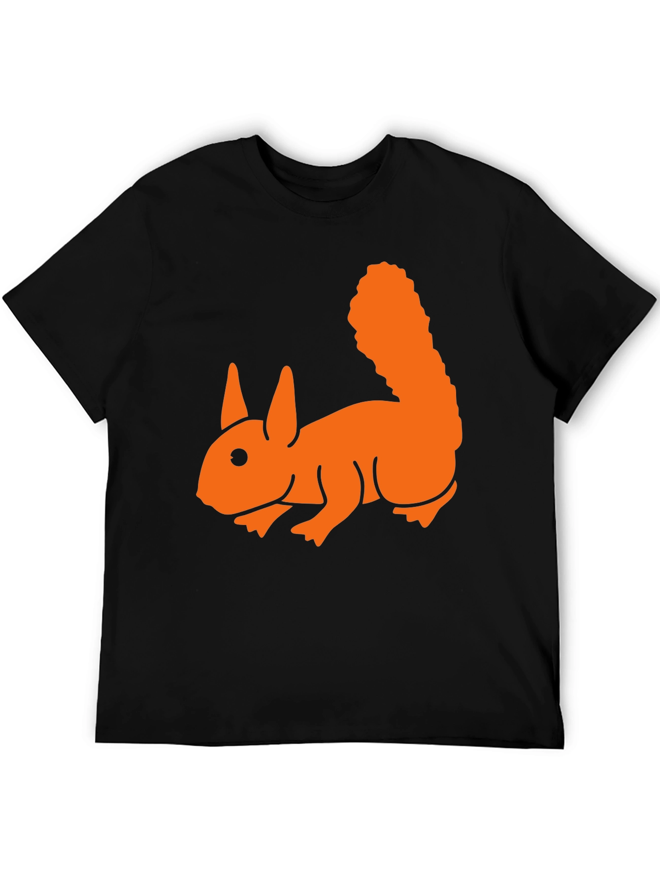 Squirrel Graphic Tee - Soft Black Cotton