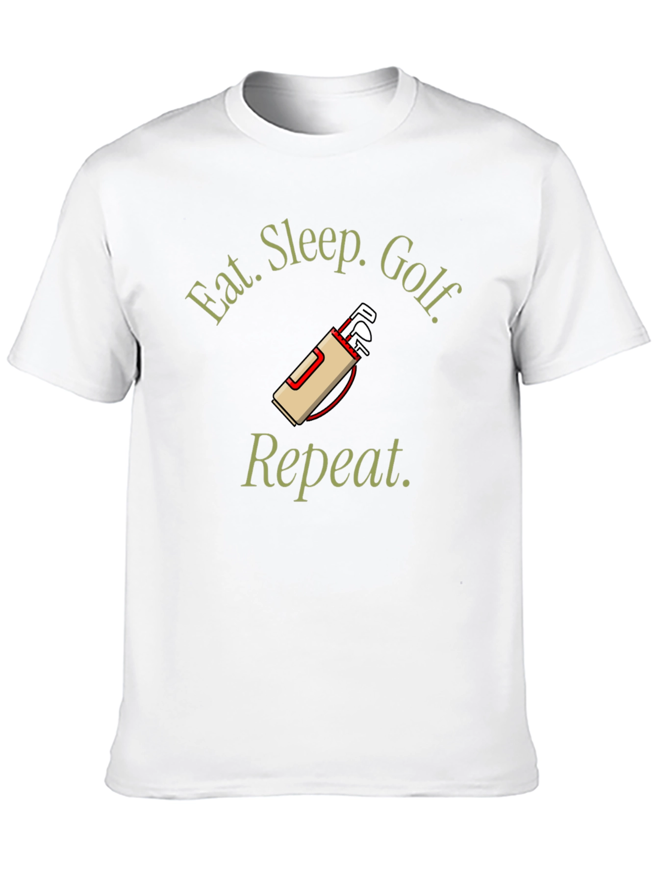 Eat Sleep Golf Repeat Black T-Shirt