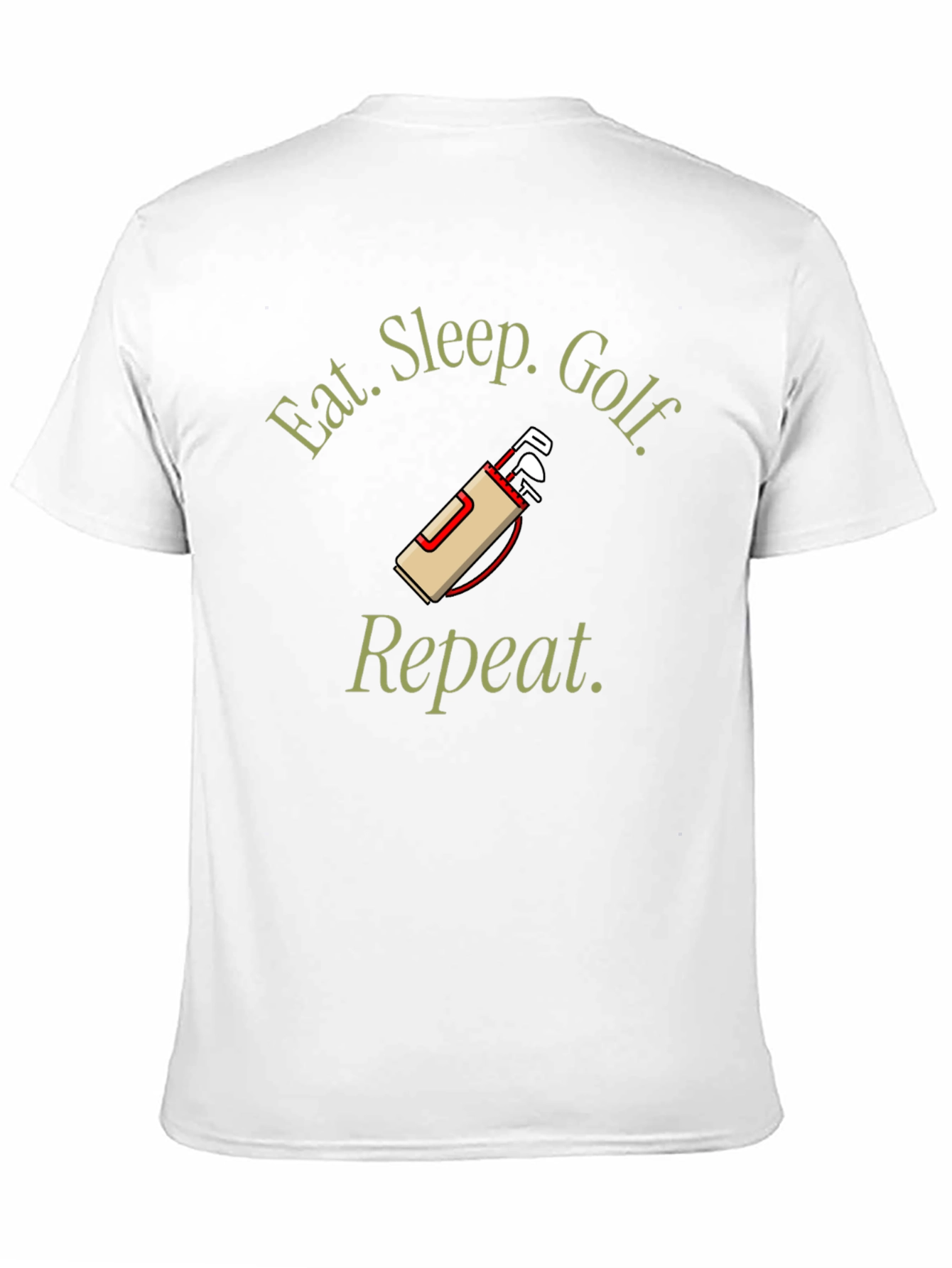 Eat Sleep Golf Repeat Black T-Shirt