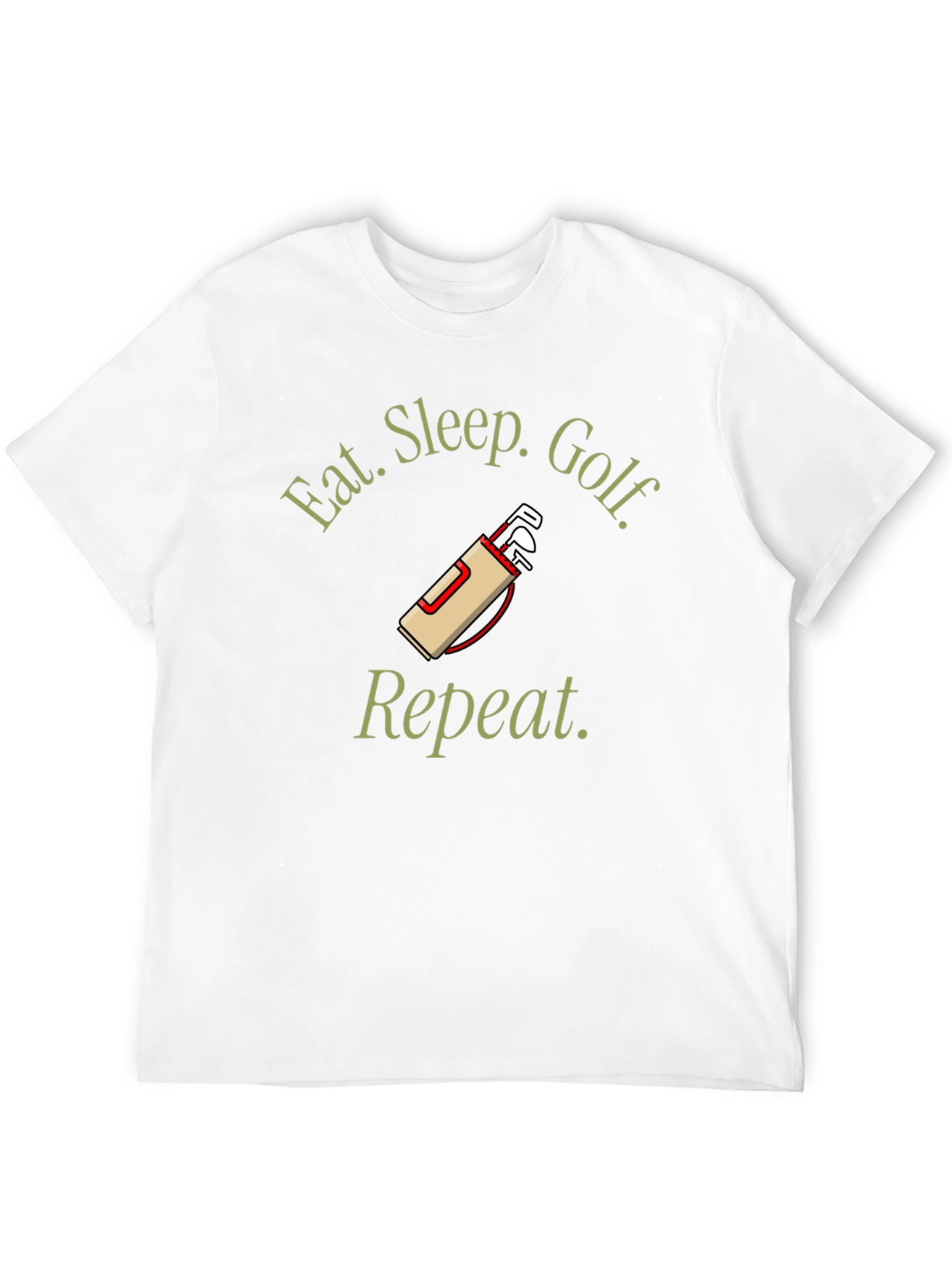 Eat Sleep Golf Repeat Black T-Shirt
