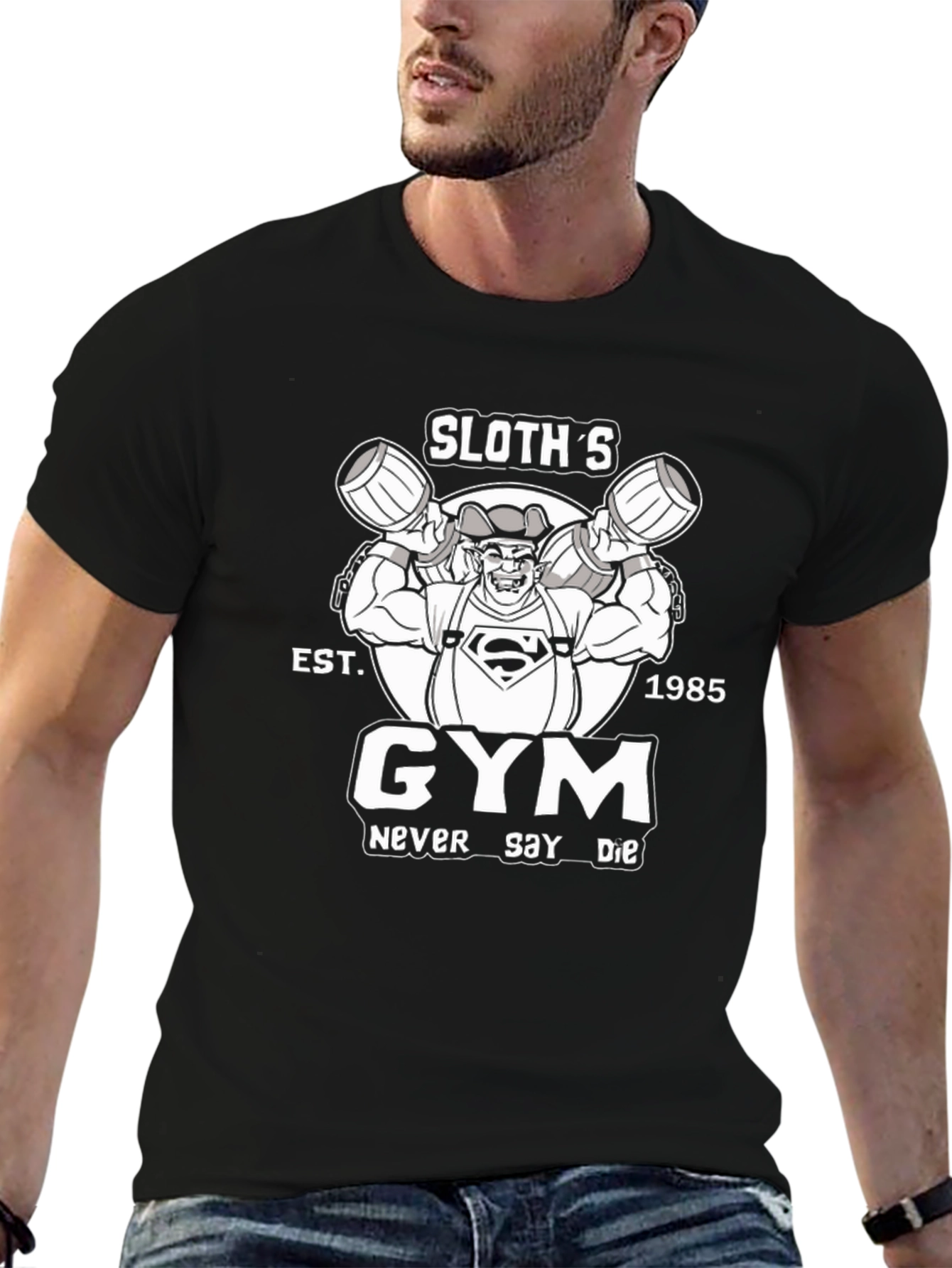 Sloths Gym T-Shirt - Never Say Die Graphic Tee