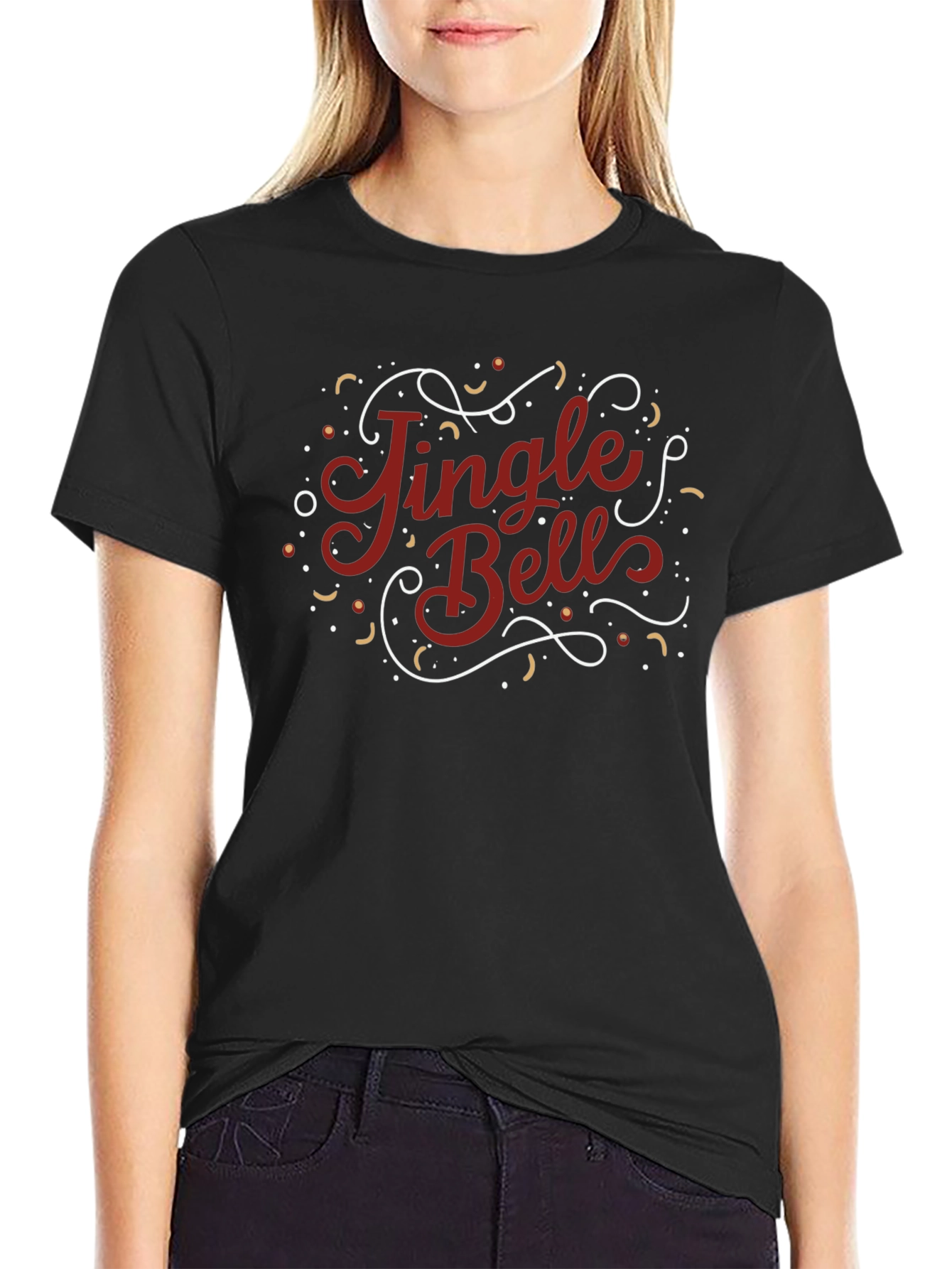 Jingle Bells Graphic Tee - Holiday Festive Shirt