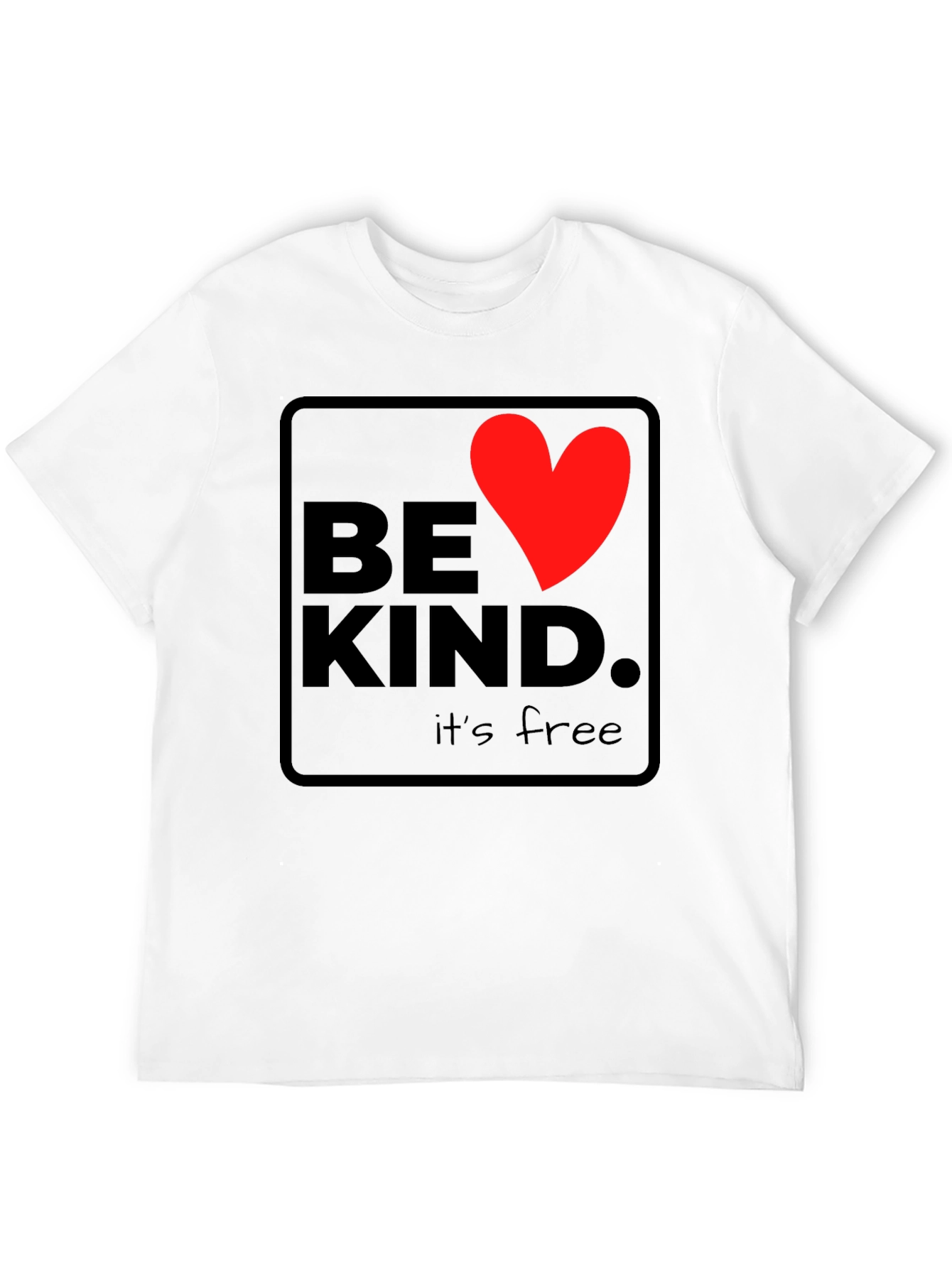 Be Kind Heart Graphic Black T-Shirt