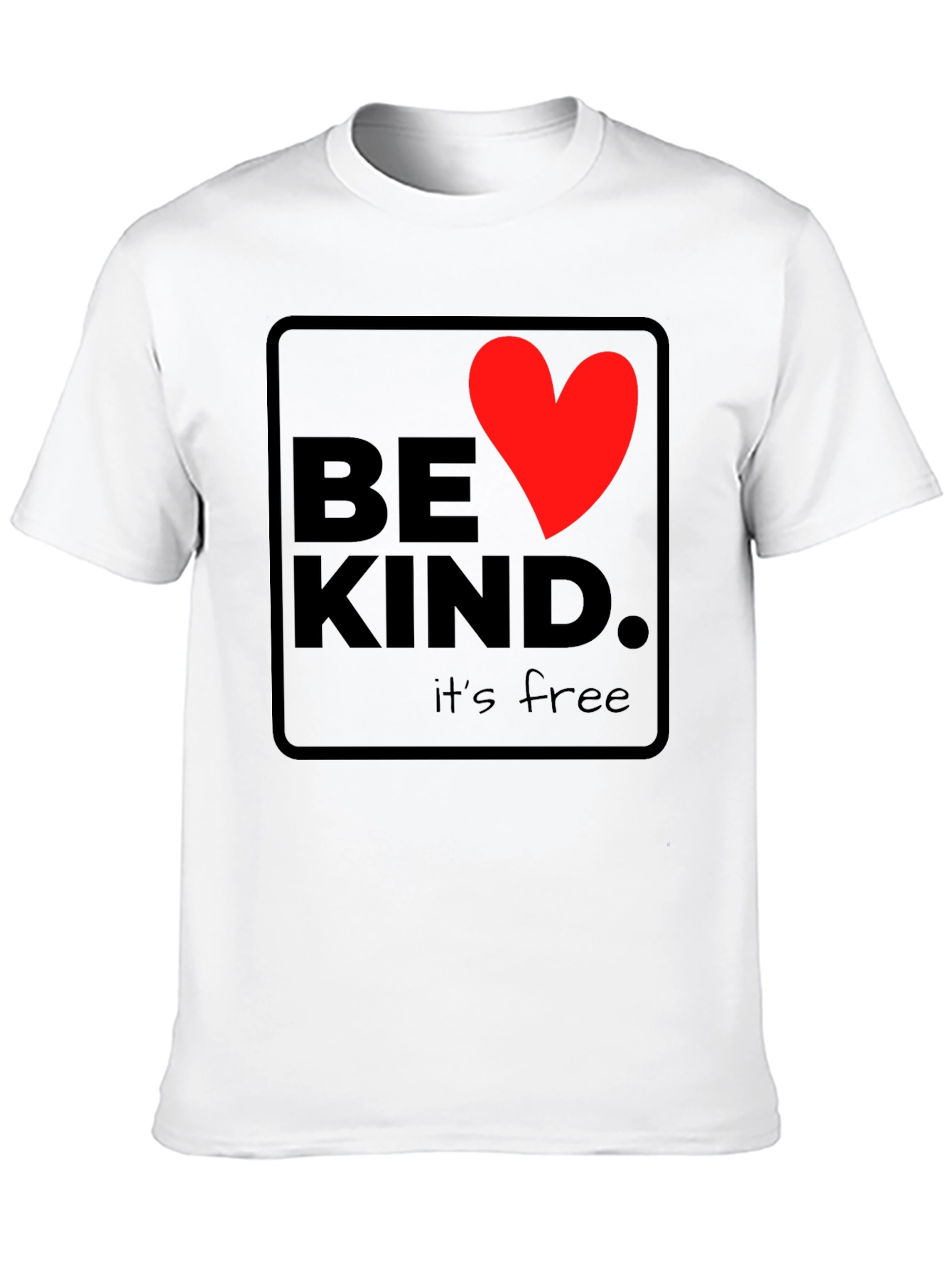 Be Kind Heart Graphic Black T-Shirt