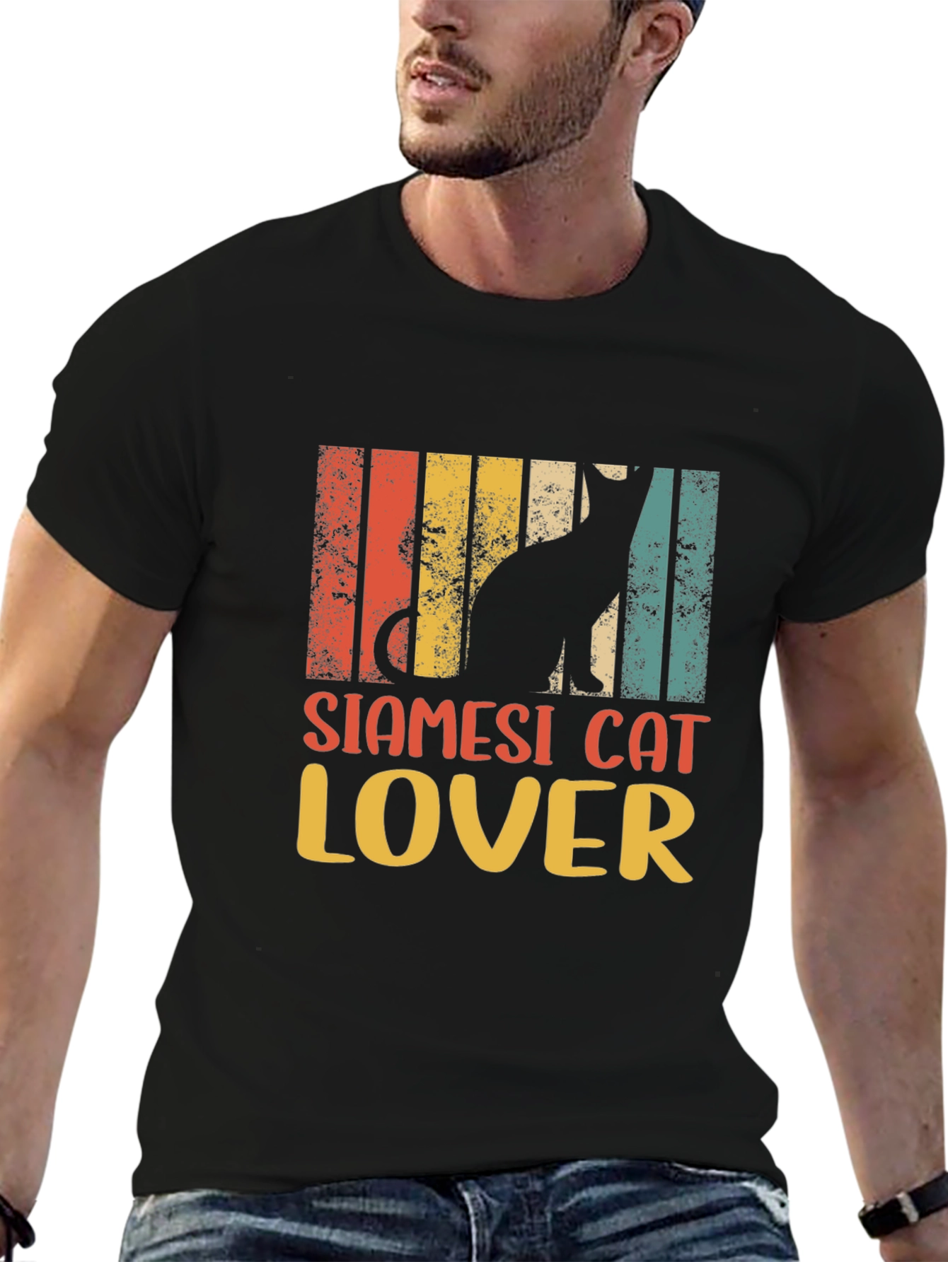 Siamese Cat Lover Retro Style T-Shirt