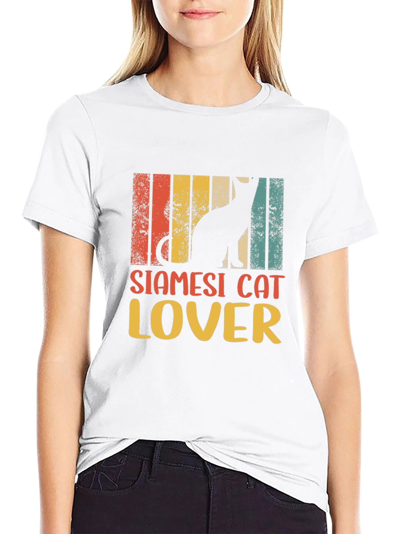 Siamese Cat Lover Retro Style T-Shirt