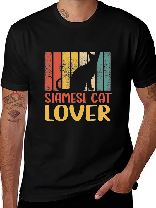 Siamese Cat Lover Retro Style T-Shirt