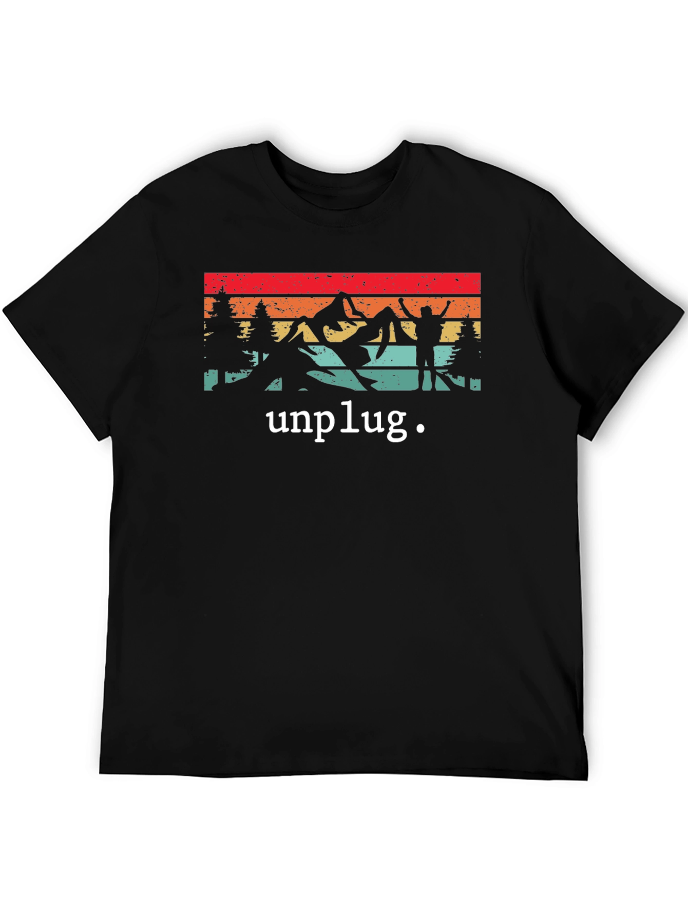 Unplug Retro Graphic T-Shirt - Nature Adventure Tee