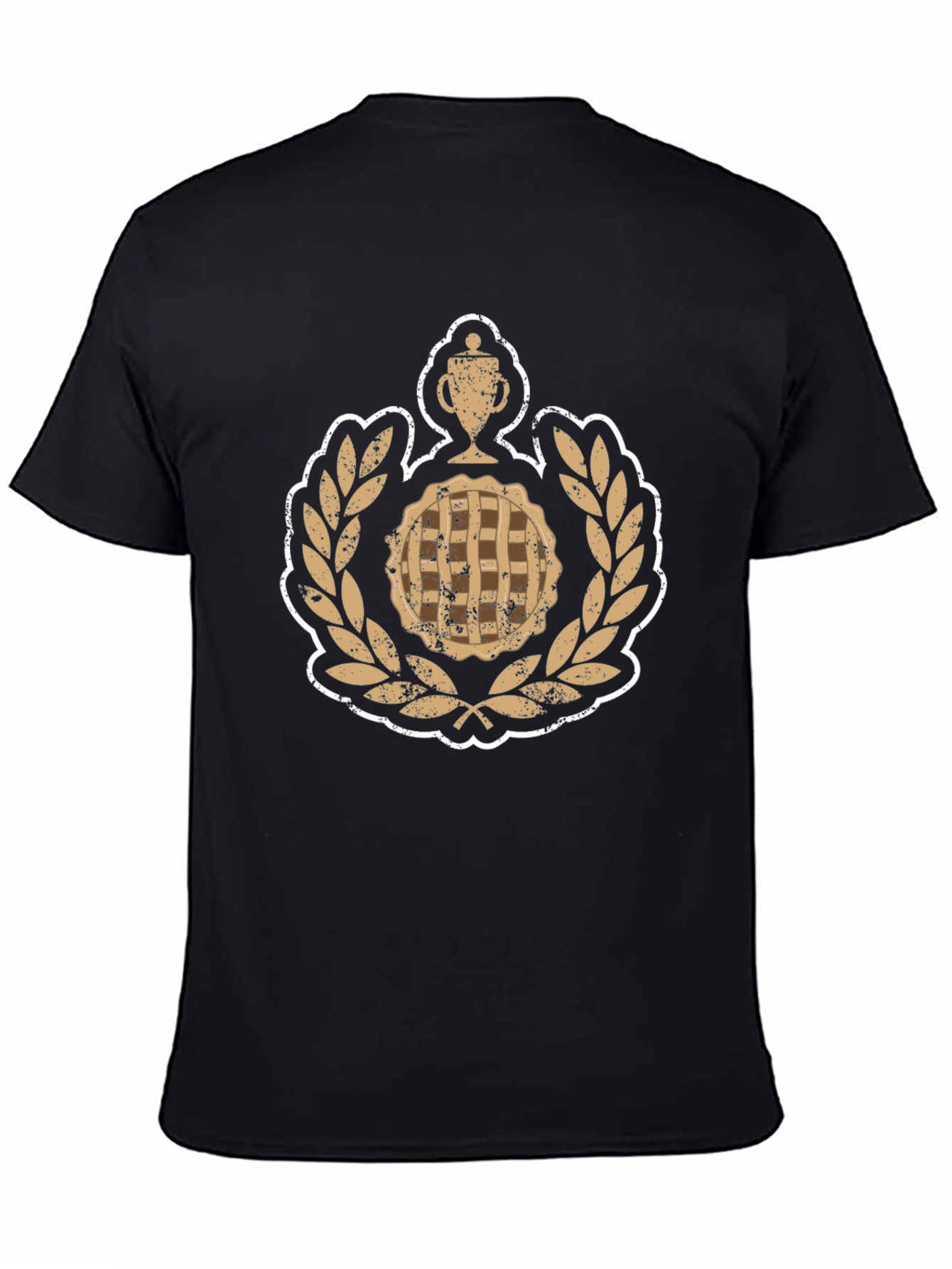 Pie Champion Graphic Tee - Black Cotton T-Shirt