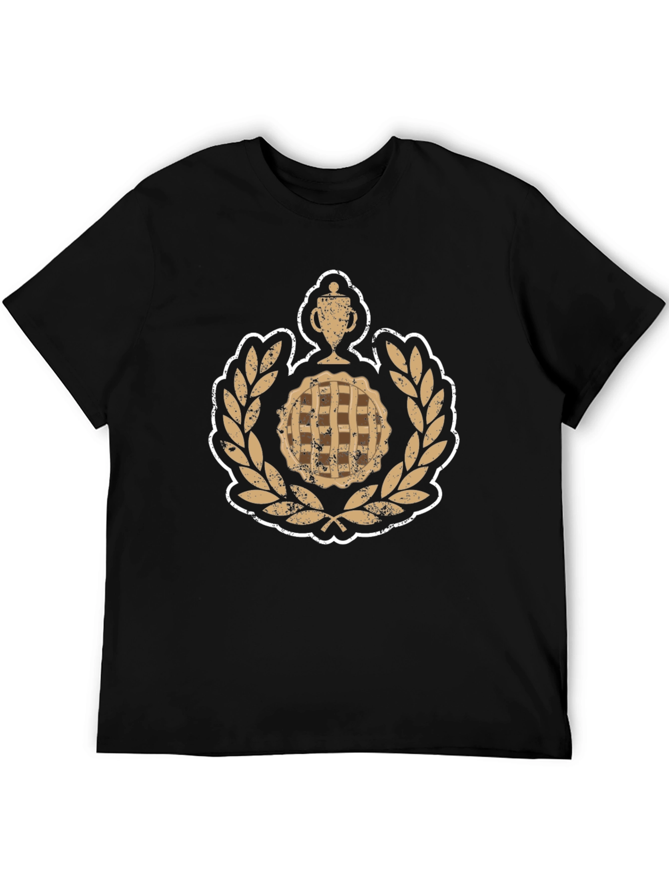 Pie Champion Graphic Tee - Black Cotton T-Shirt
