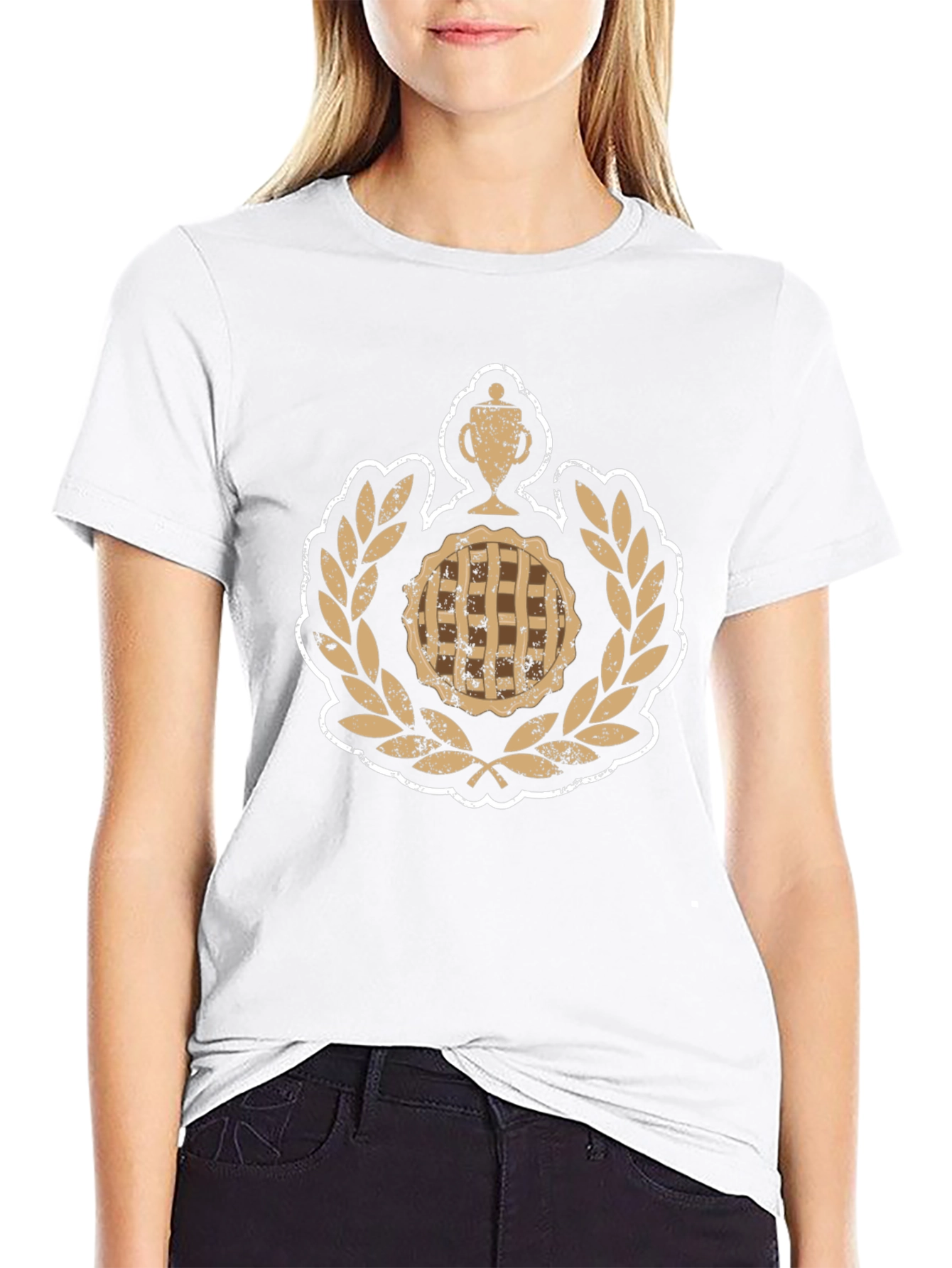 Pie Champion Graphic Tee - Black Cotton T-Shirt
