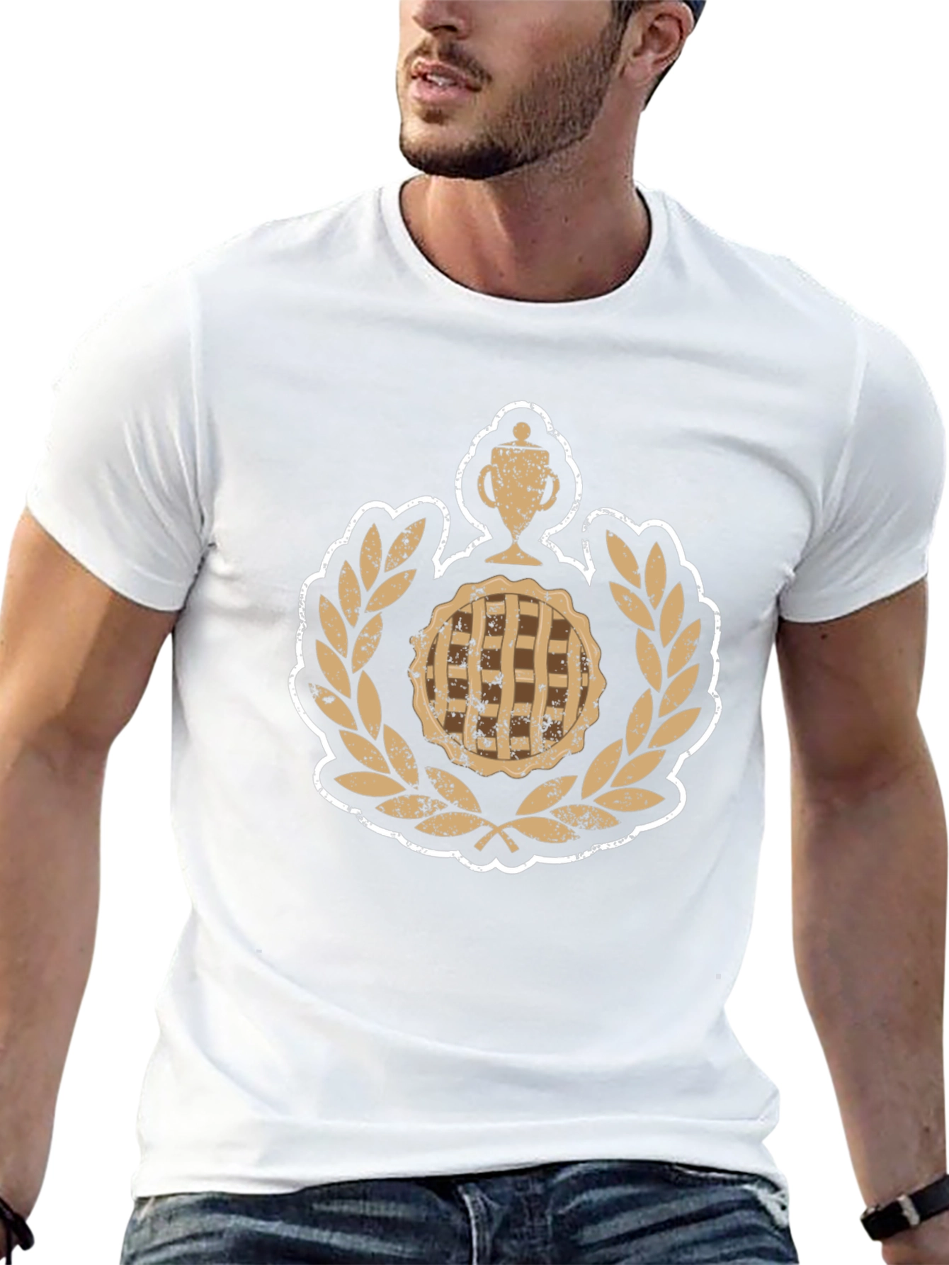 Pie Champion Graphic Tee - Black Cotton T-Shirt