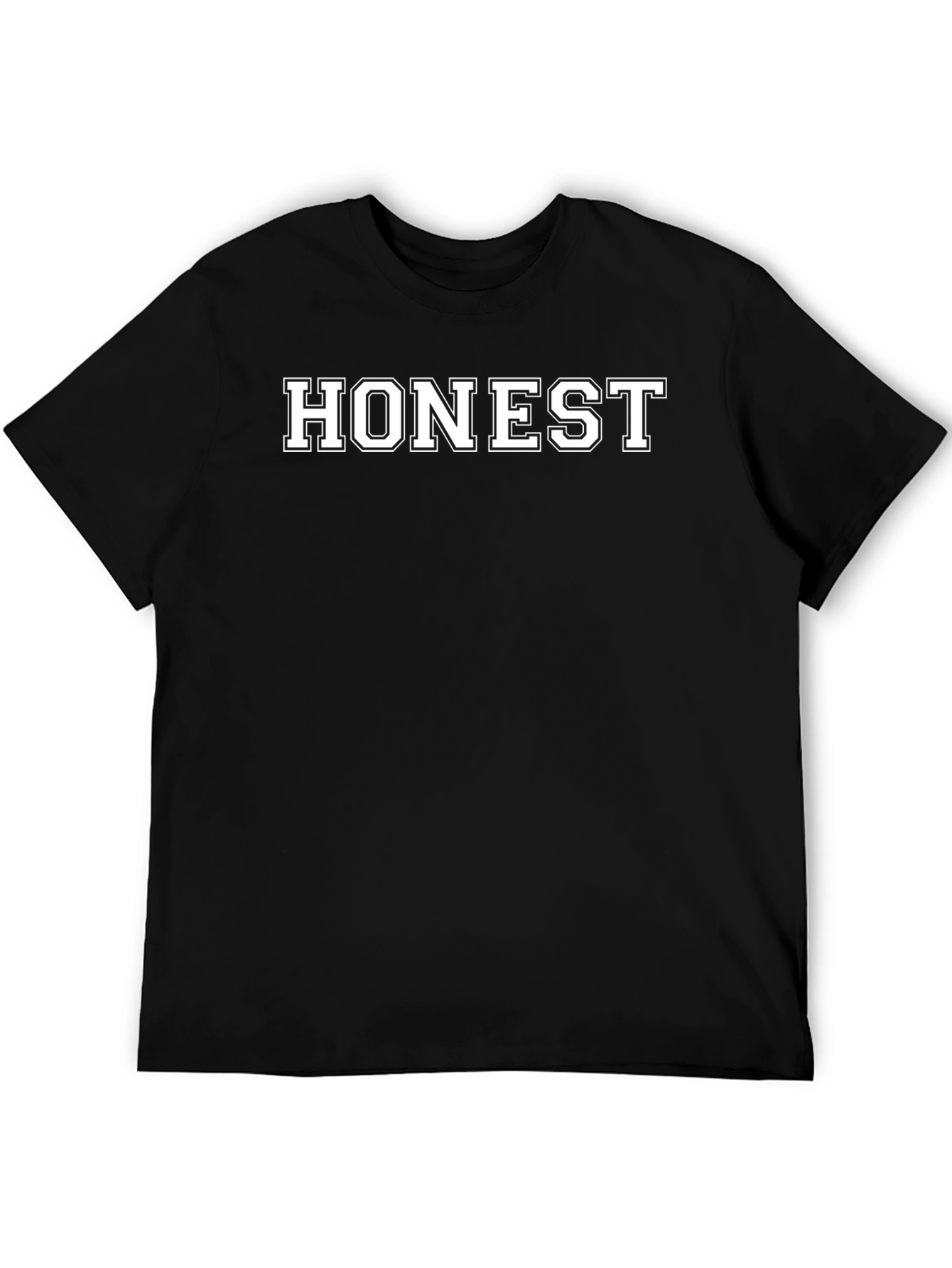 Honest Black Cotton Graphic Tee