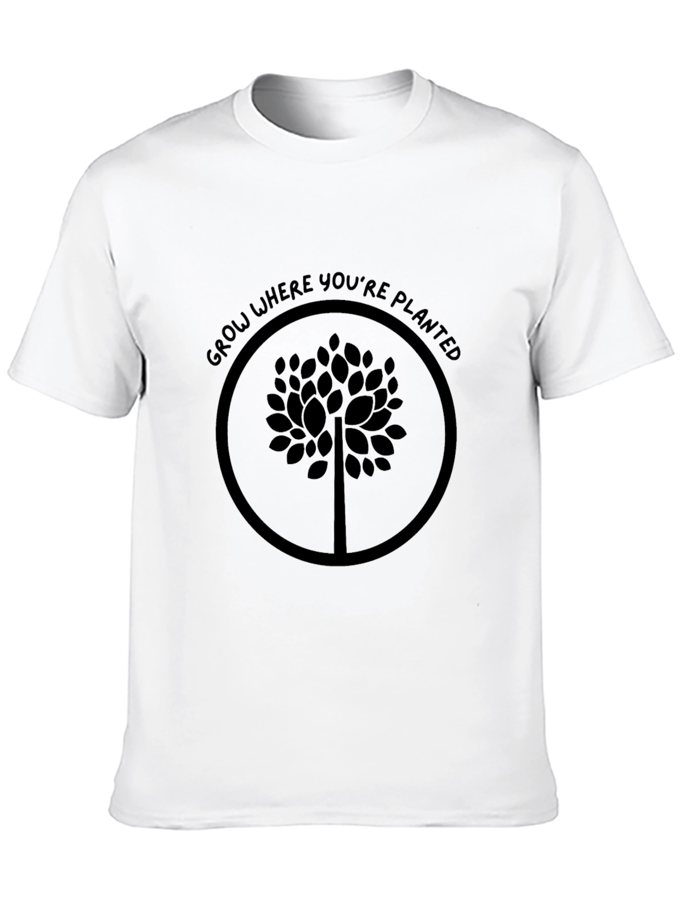 Grow Where Youre Planted Black T-Shirt