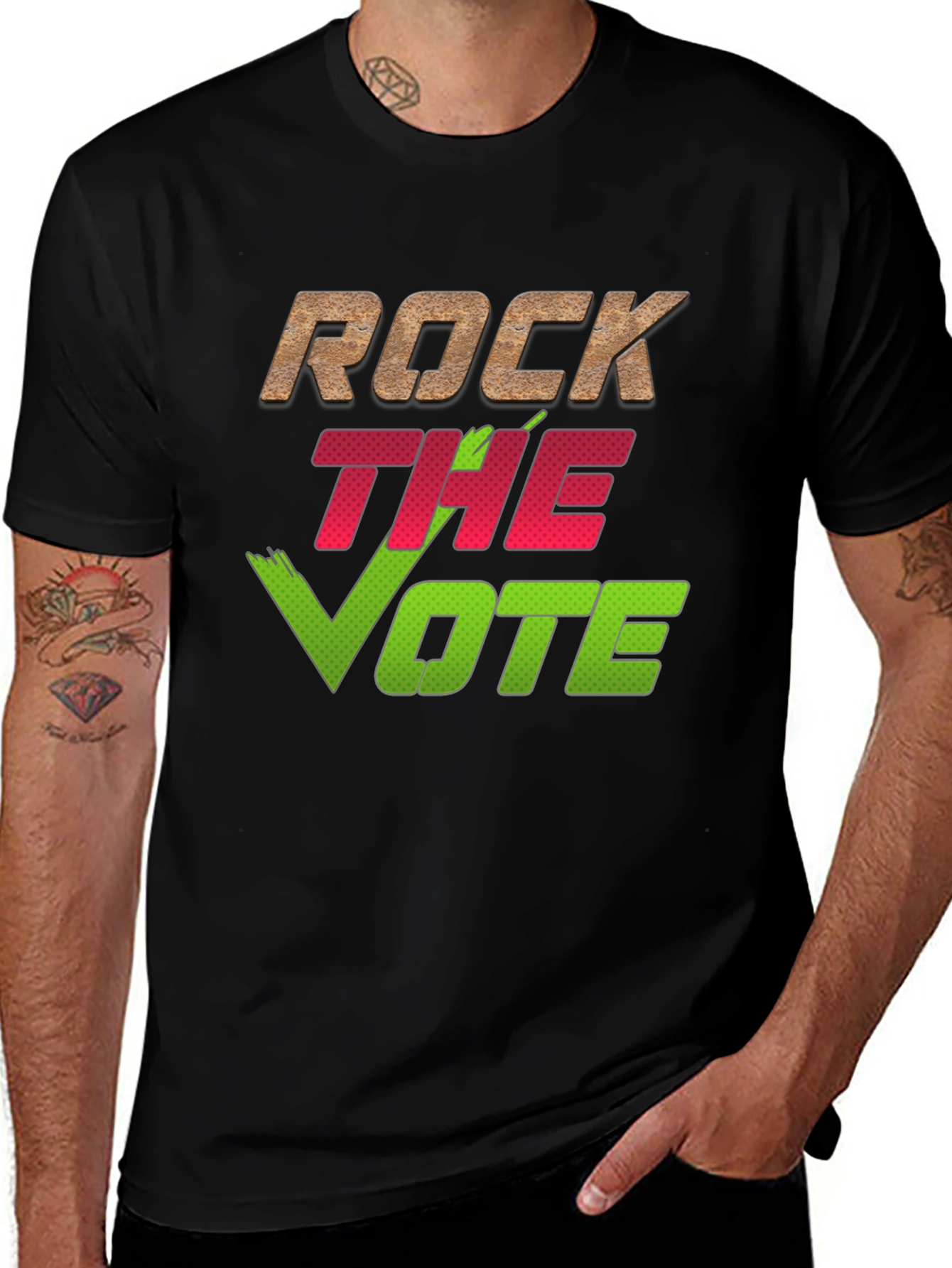 Rock the Vote Graphic Tee - Political Expression