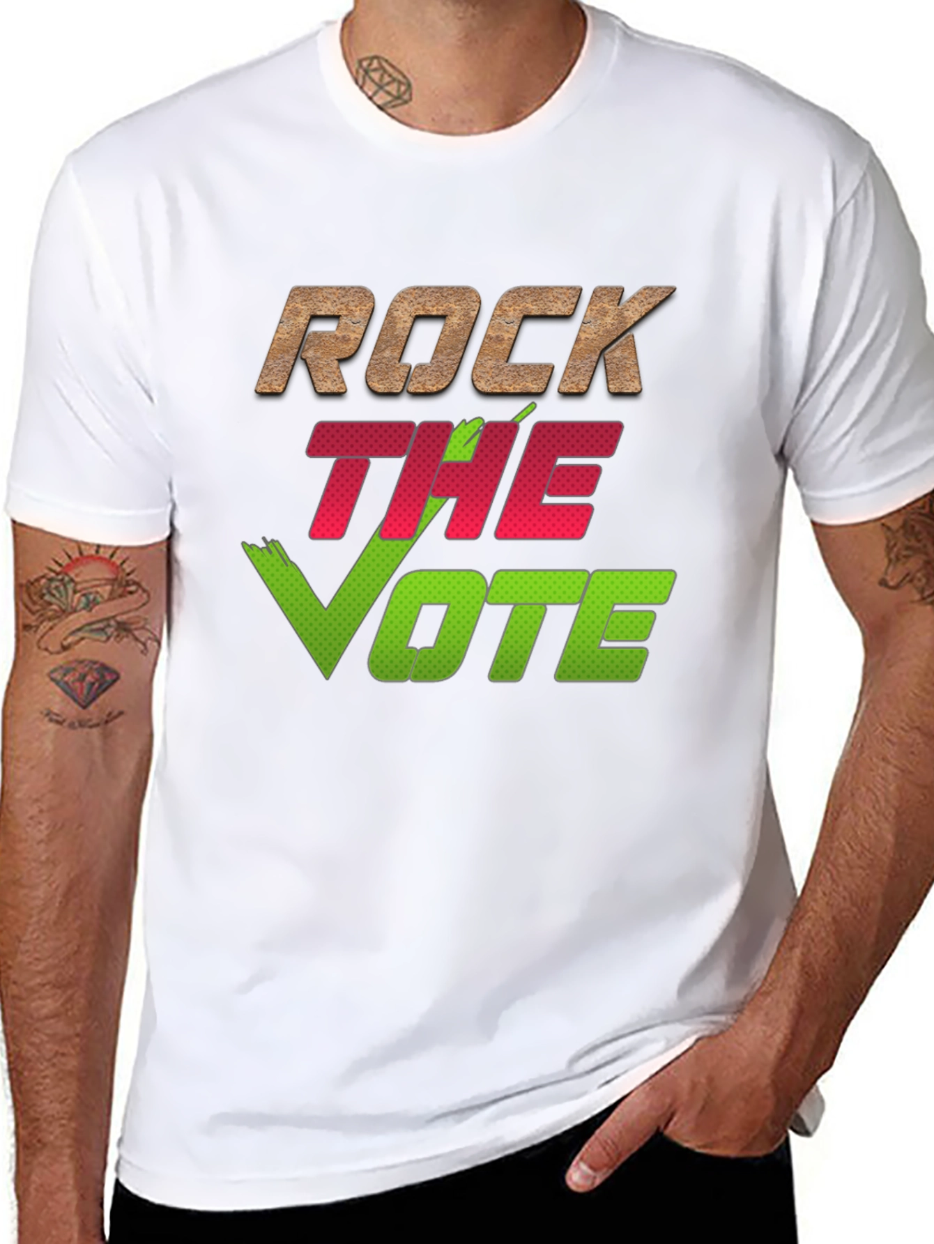 Rock the Vote Graphic Tee - Political Expression